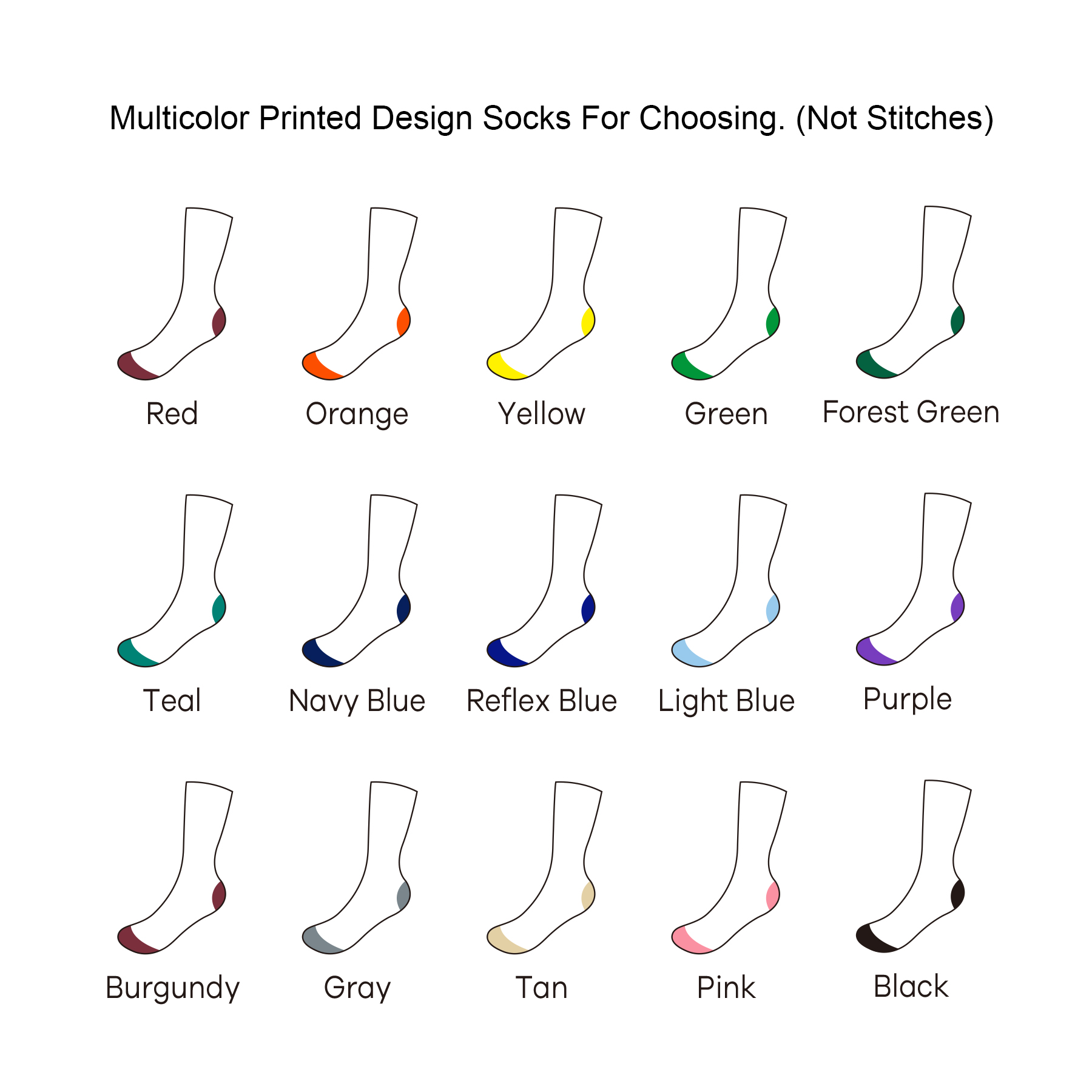 Free Shipping Seamless Full Color 360 degree Printing Socks 8
