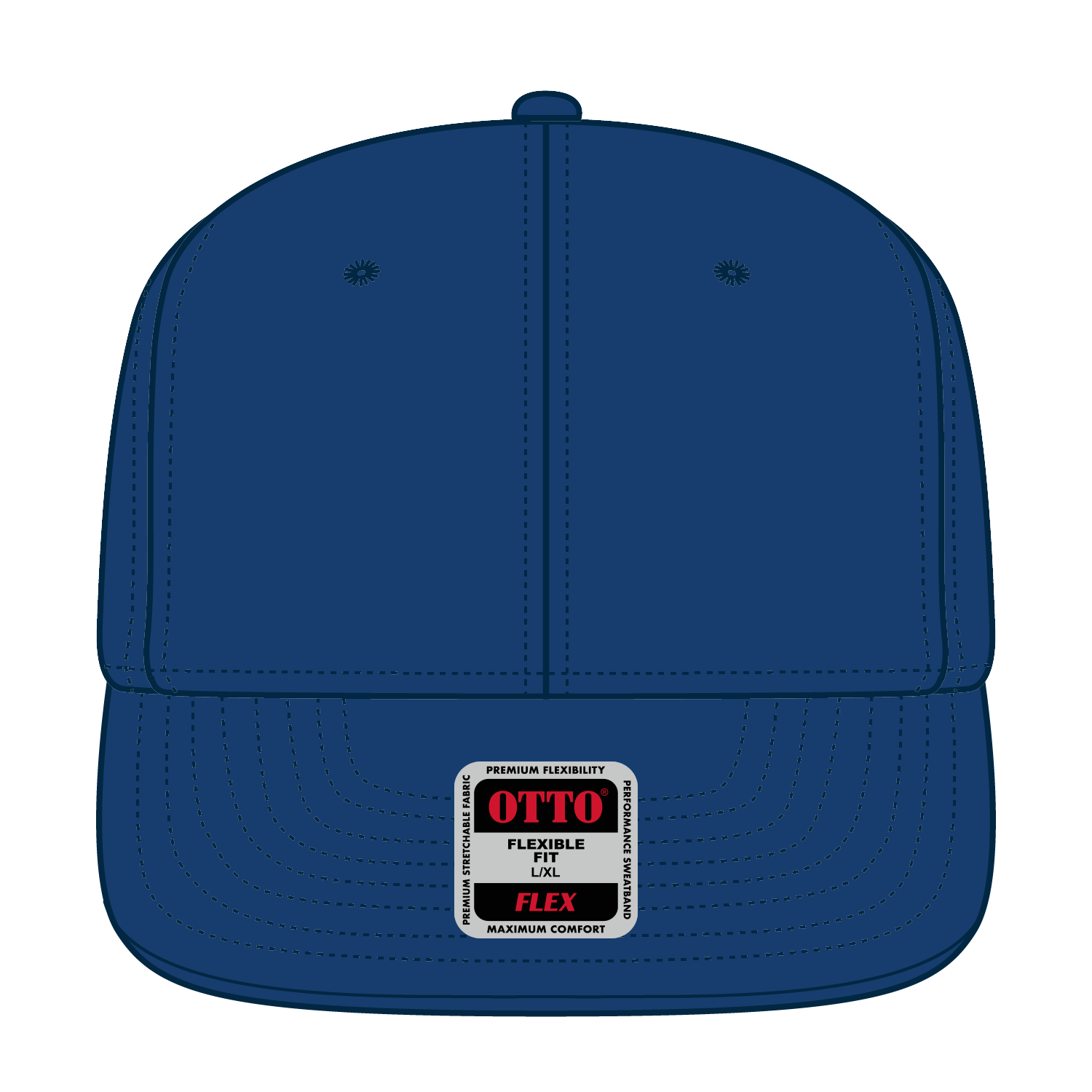OTTO CAP® OTTO FLEX® Fitted 6 Panel Pro Style Baseball Cap 11