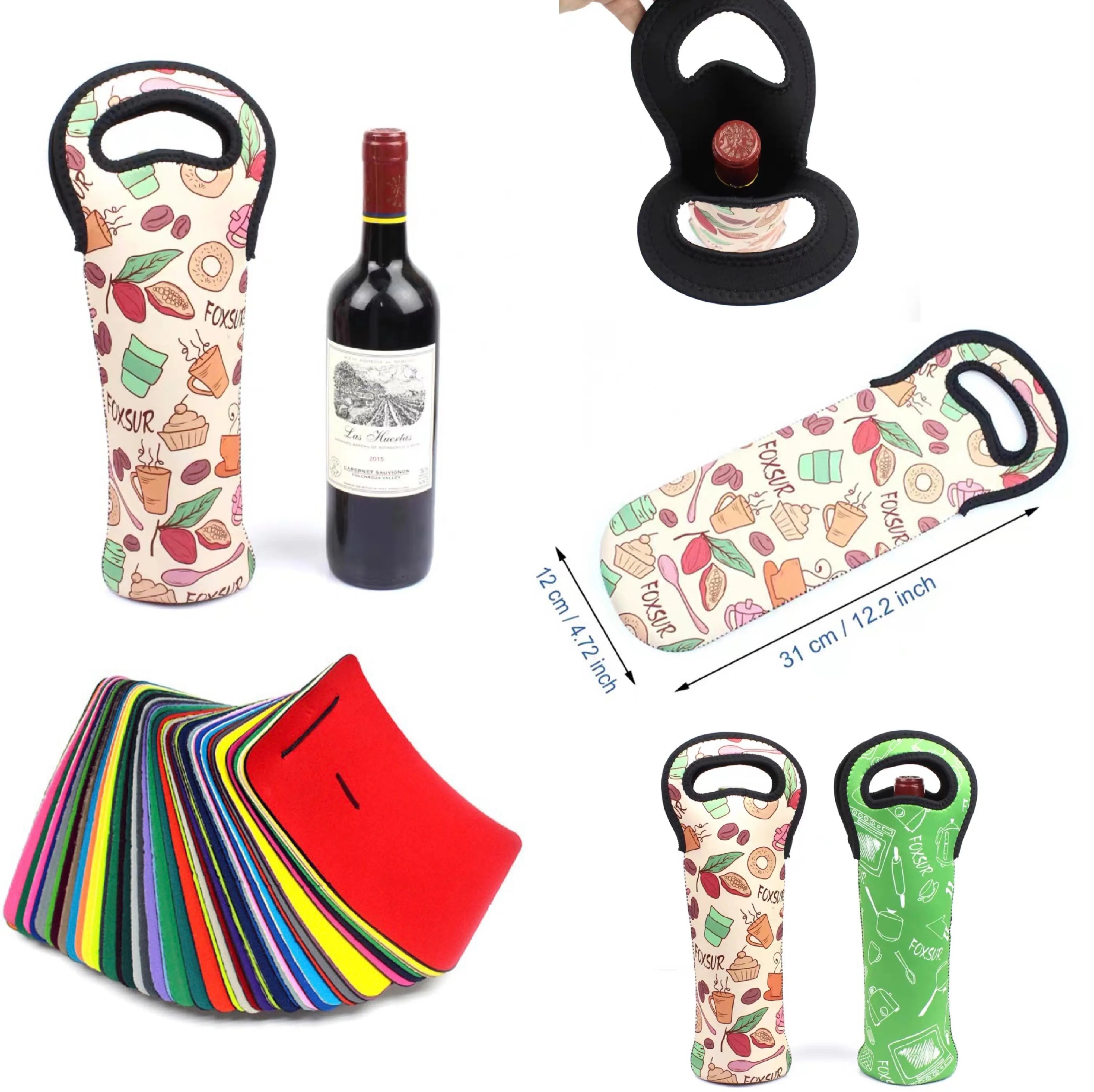 700ml Full Color Wine Carrier Tote Bag 3
