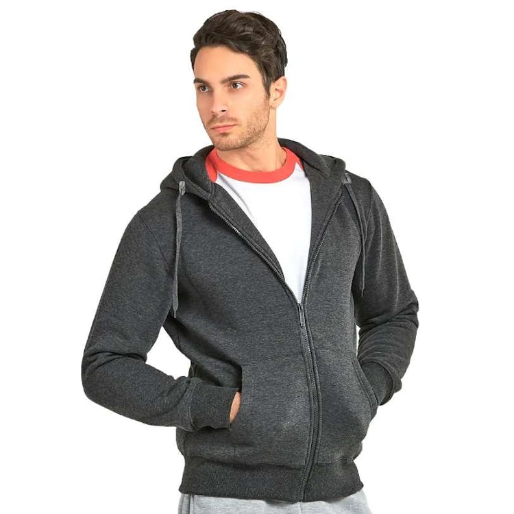 Men's Heavy Weight Zipper Hoodies Charcoal XL, custom hoodie or sweatshirt with logo imprint 2