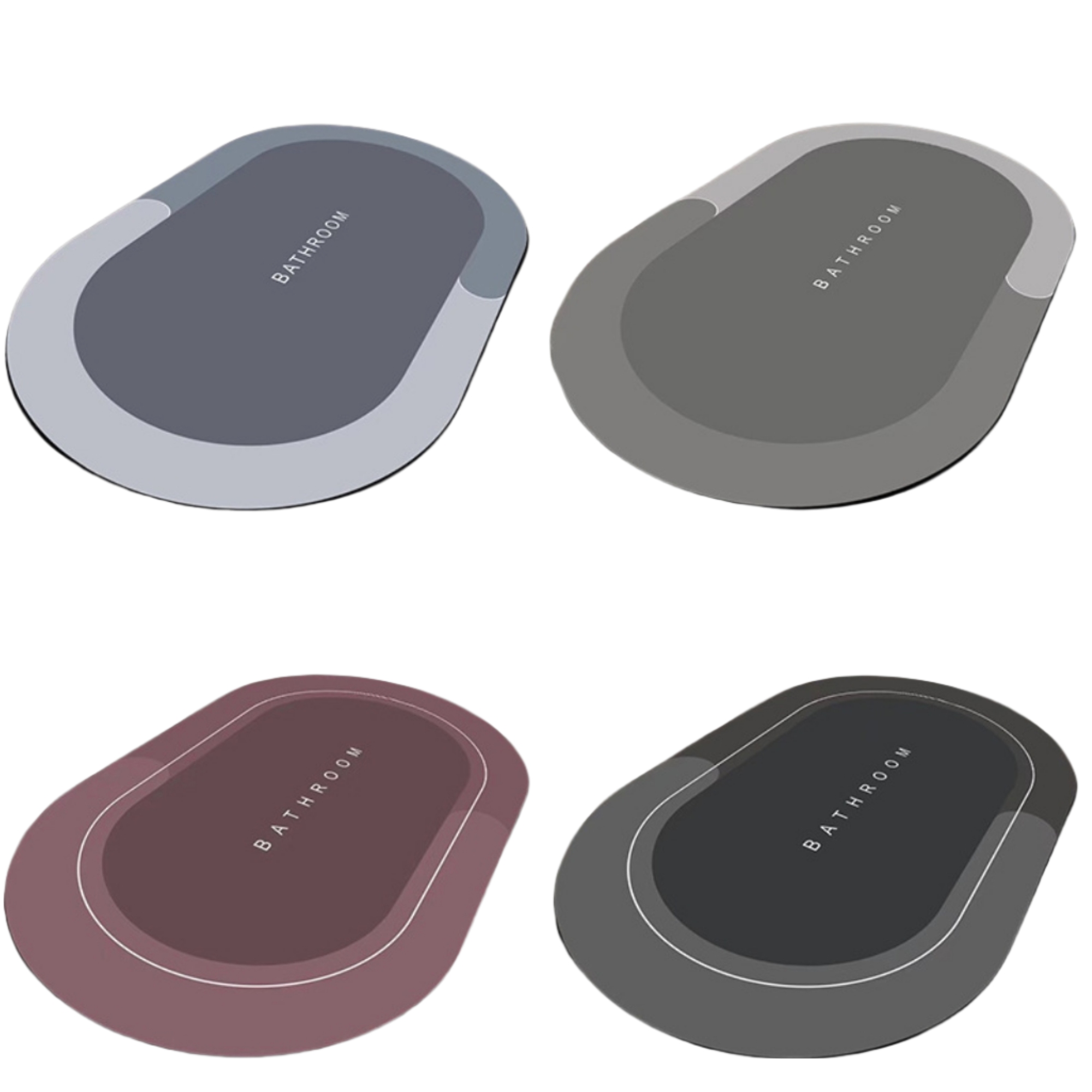 Quick Dry Oval Diatom Bath Mat 3