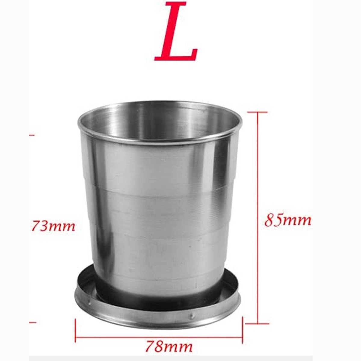 Stainless Steel Portable Outdoor Camping Collapsible Cup 6