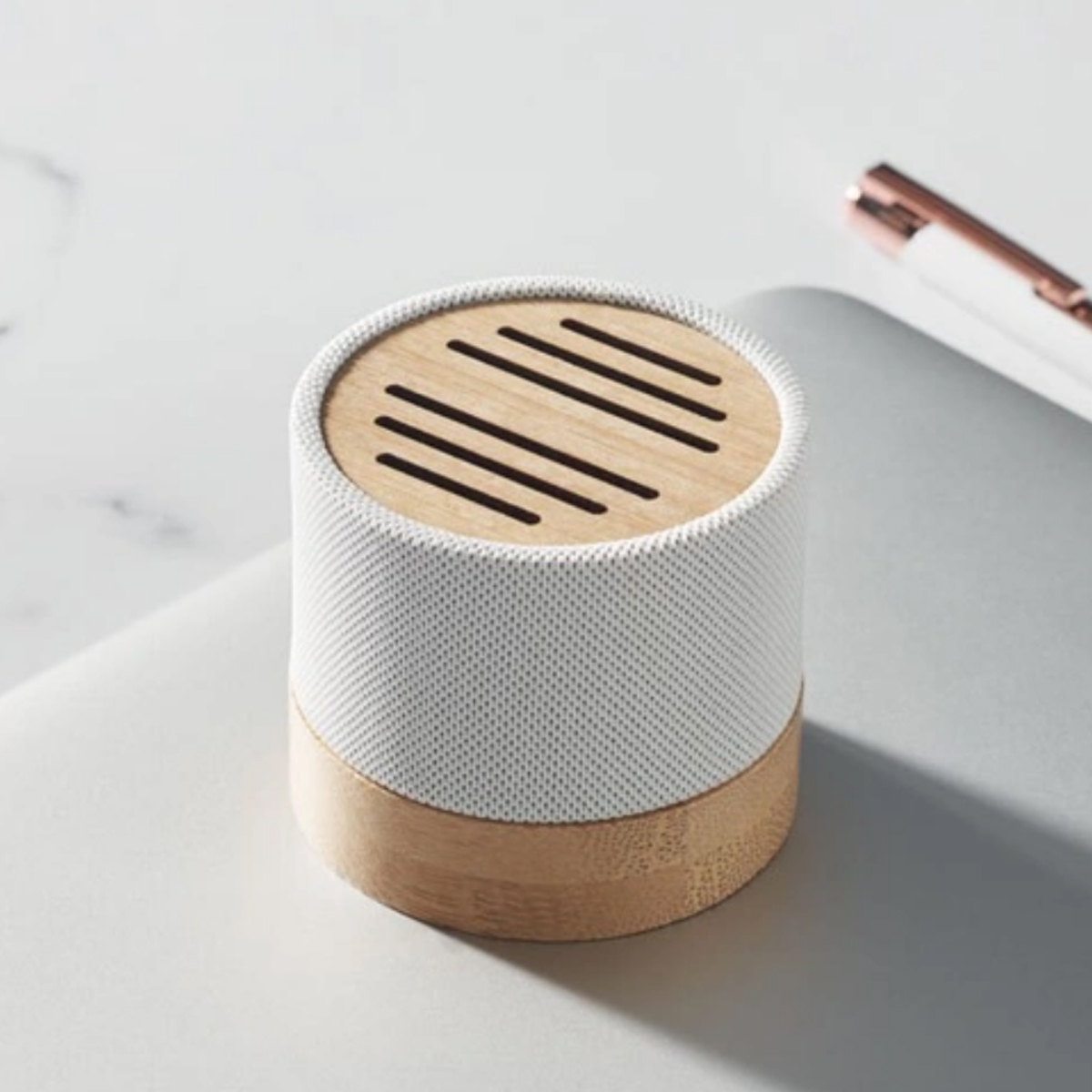 Bamboo Bluetooth Speaker with RPET Fabric Cover 2