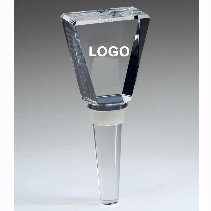 Crystal Trapezoid Shaped Bottle Stopper 2