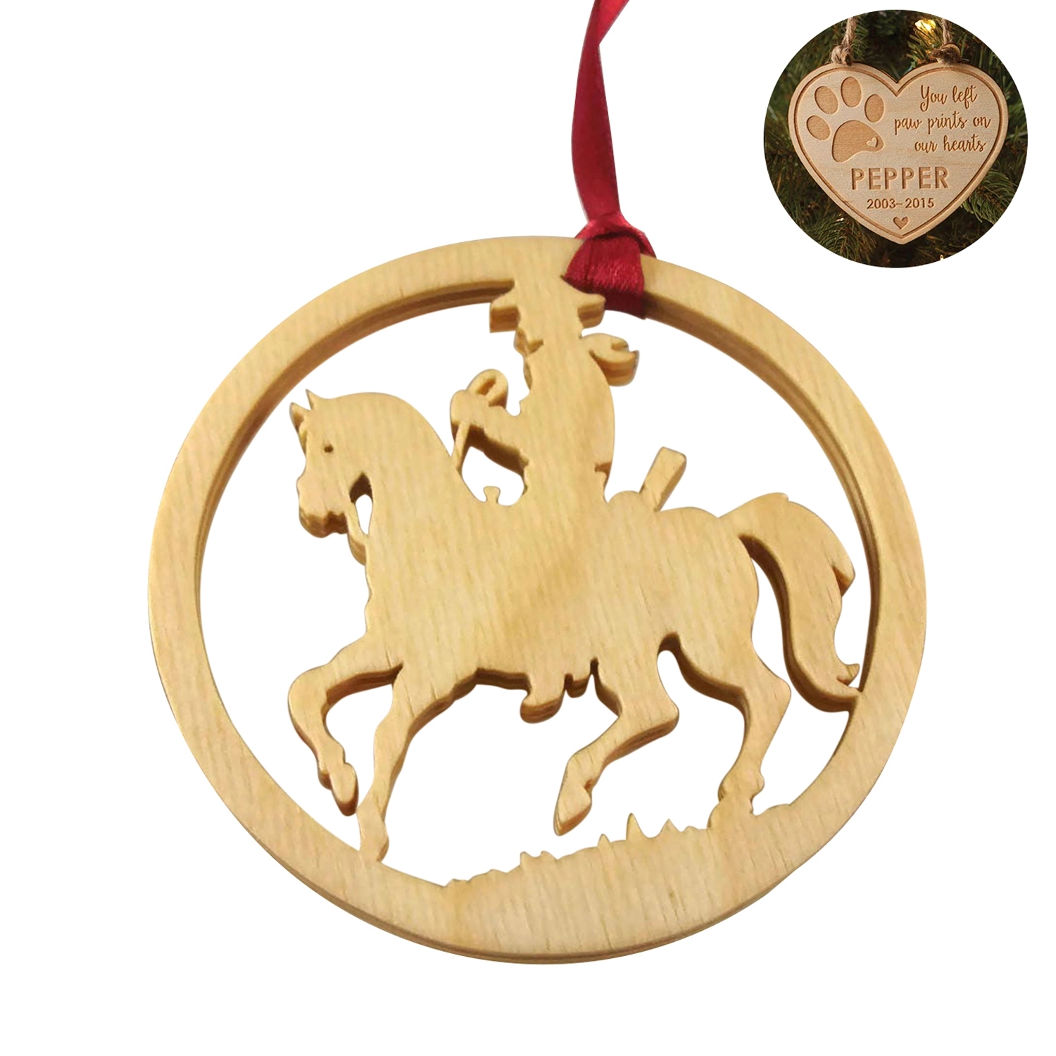 Laser Engraved Wood Ornaments-Customized Shape 2