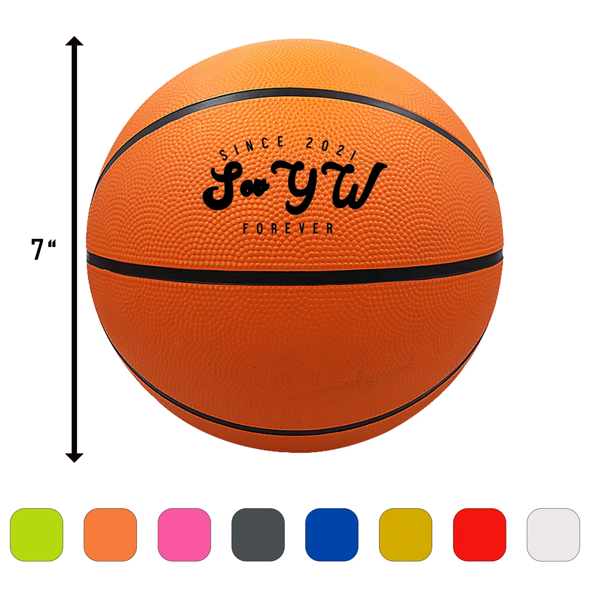 Customized 7-Inch Kids Rubber Mini Basketball 1