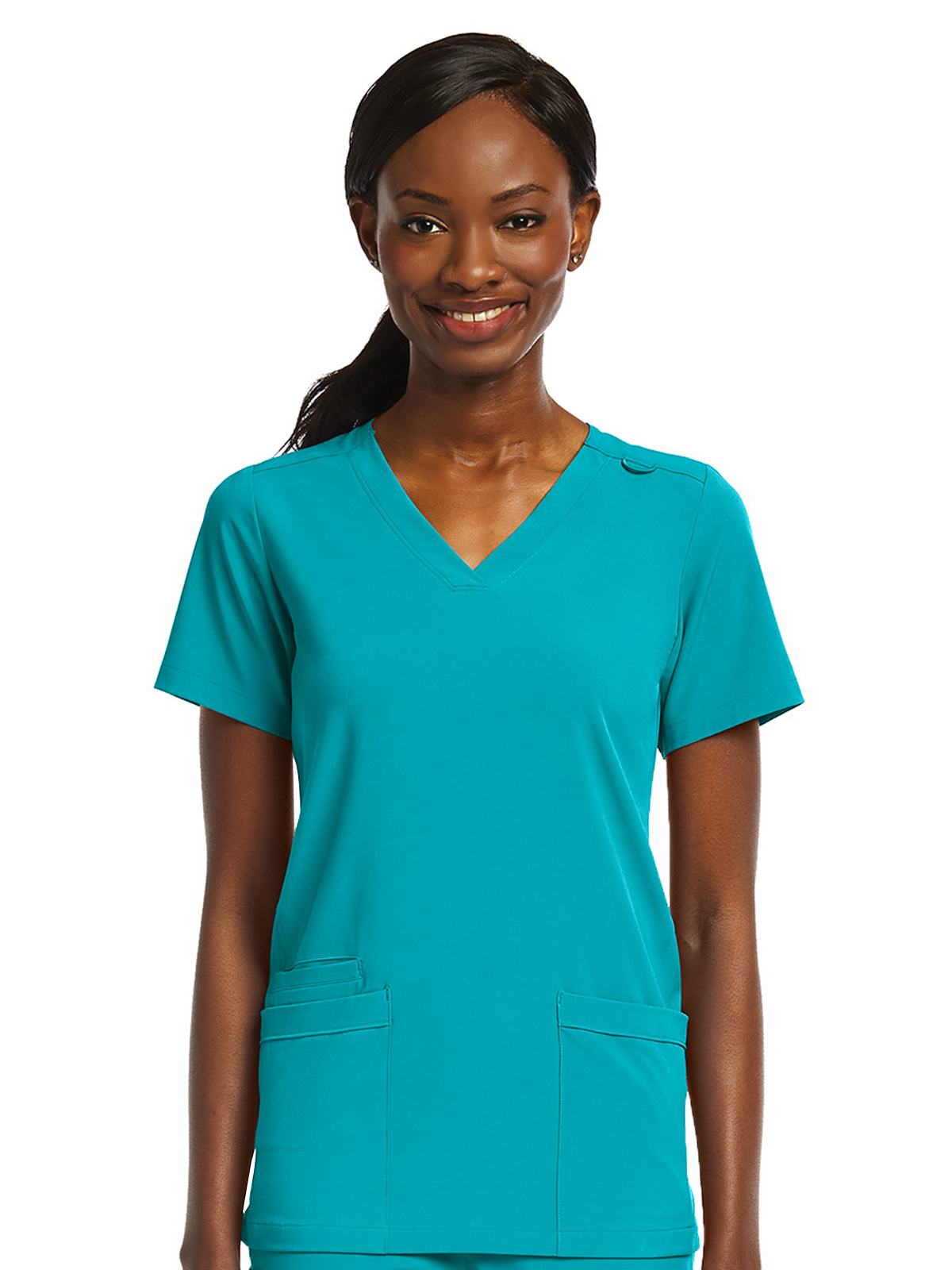 ScrubJoy Originals - Women's Fitted Two-Pocket V-Neck Top 4