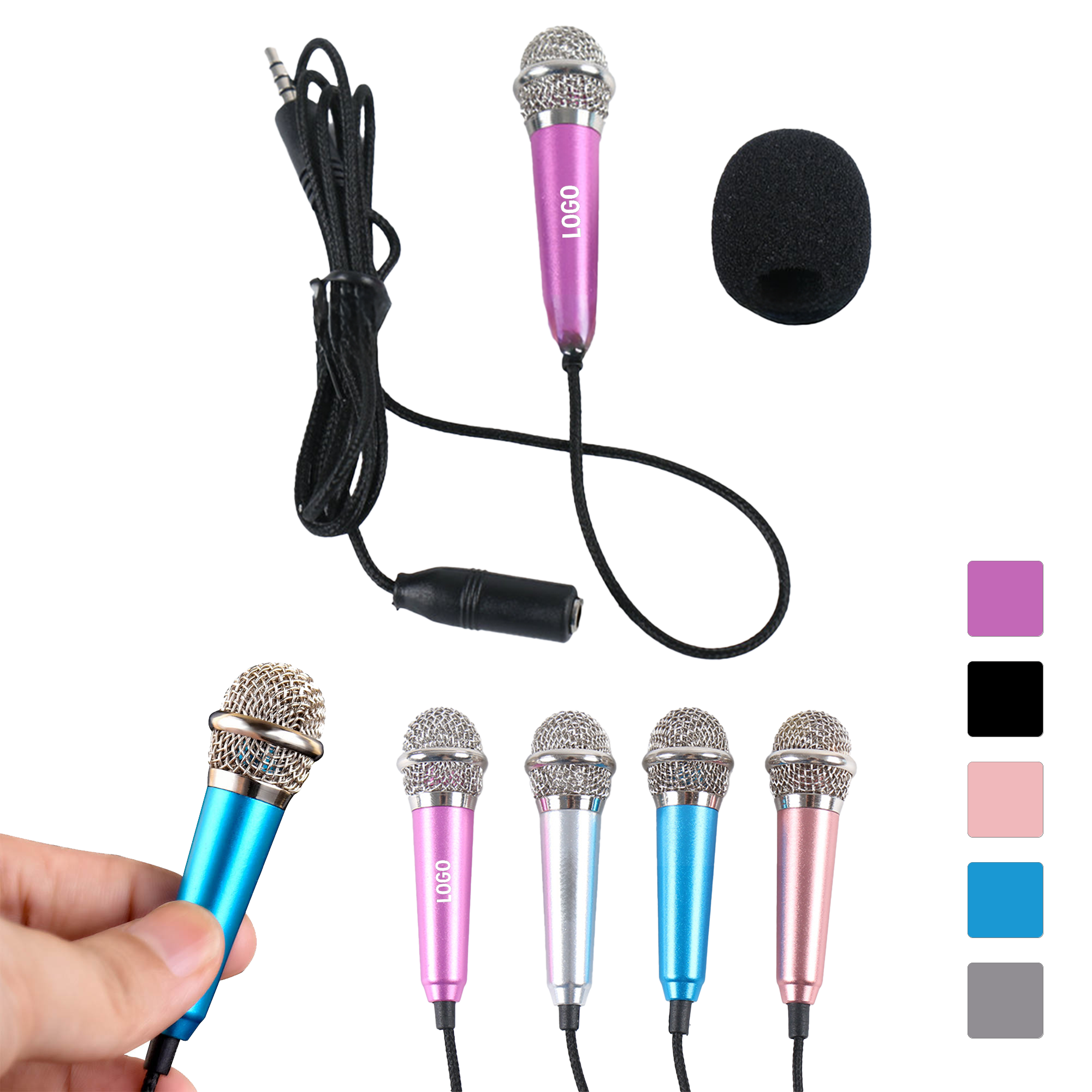Compact Mini Microphone for Phone Recording and KTV 2