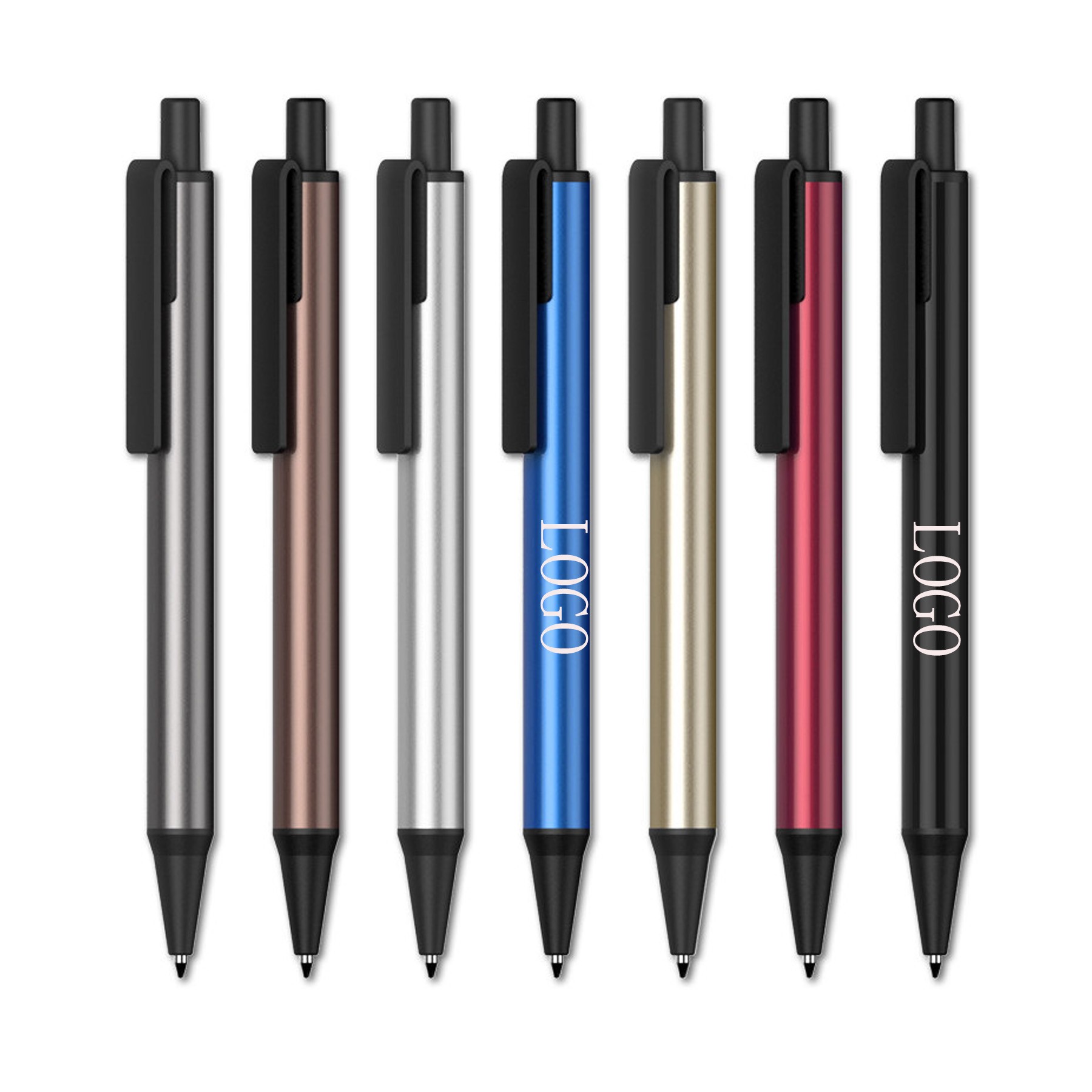 Press metal ballpoint pen