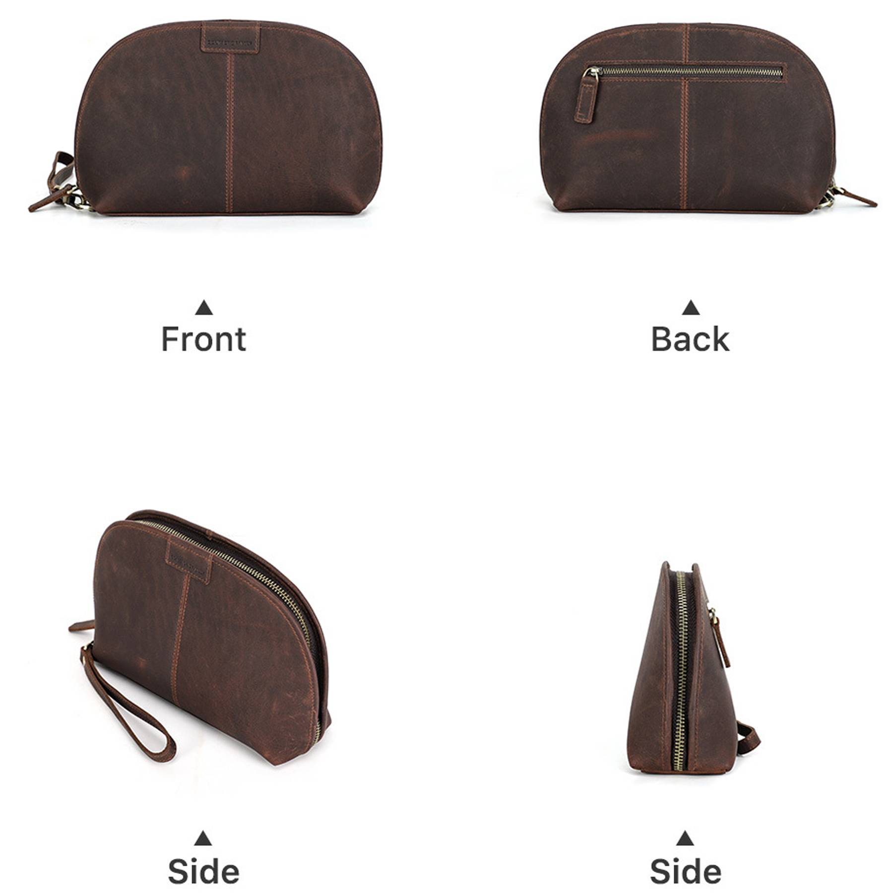 Genuine Leather Wear-resistant meniscus Storage Wallet Men 4
