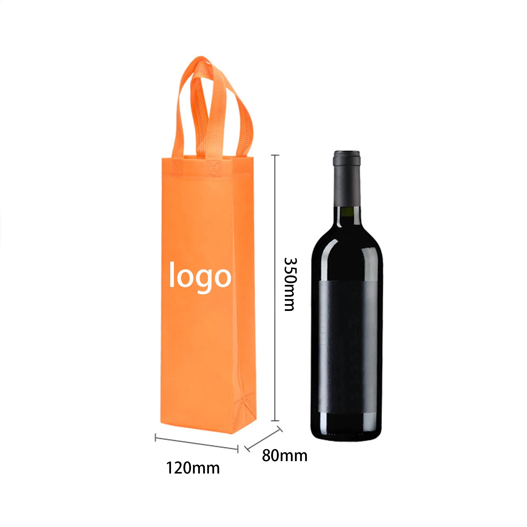 Custom Wine Tote Non-Woven Bag