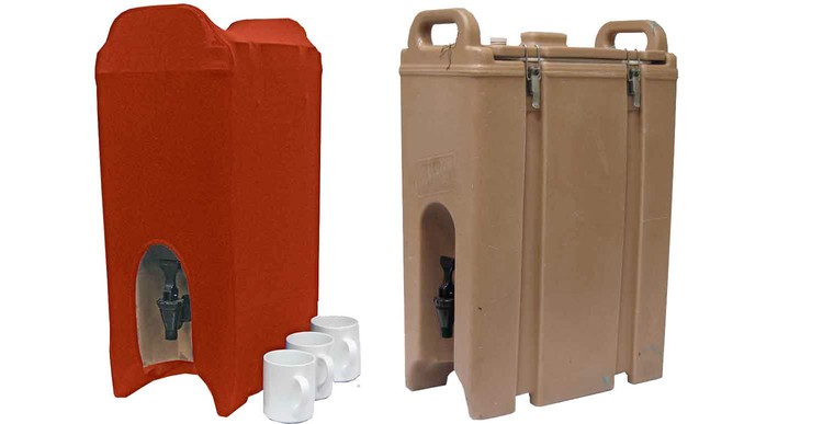 Blank 5 Gallon Contour Cambro Dispenser Serving Cover