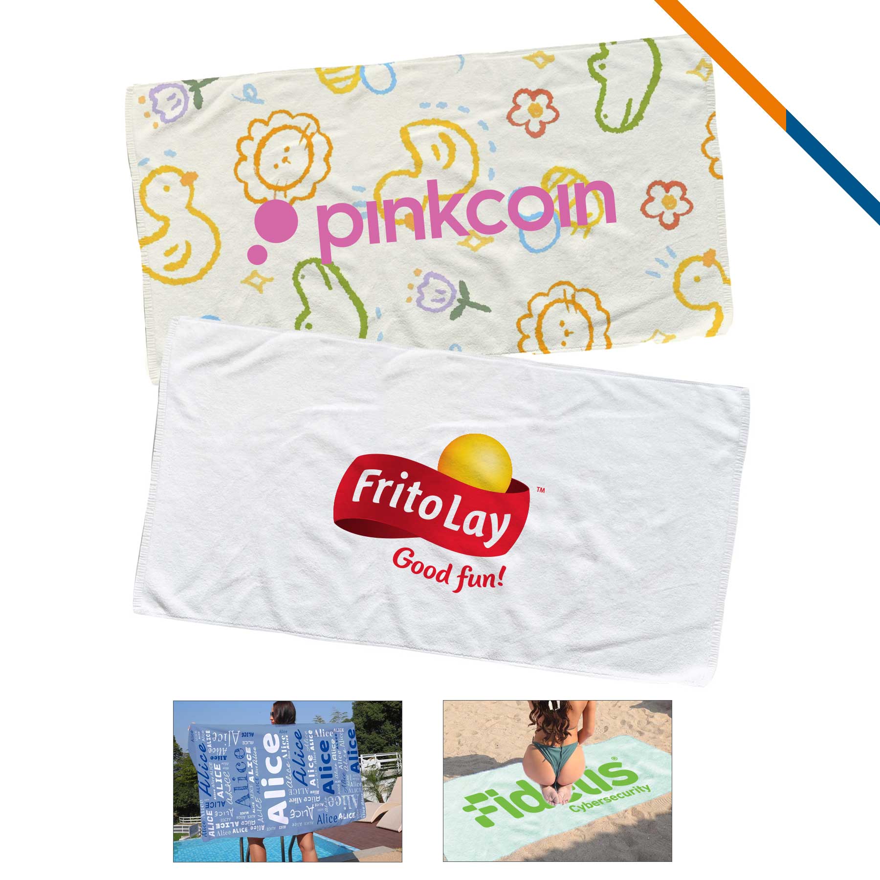 Arino Sublimated Beach Towel - 70" x 35" 3