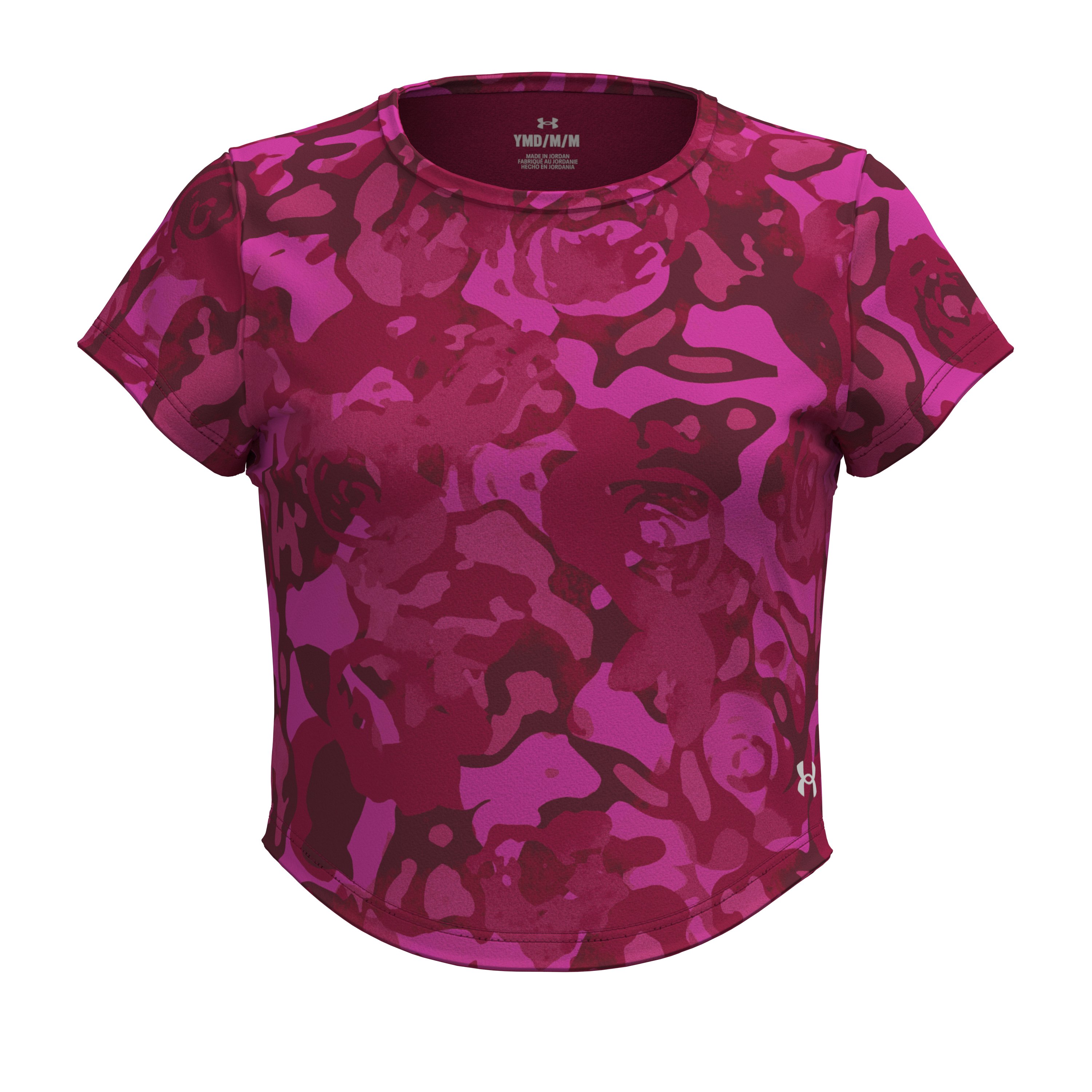 UA Motion Fitted Printed Girls' Short Sleeve 3