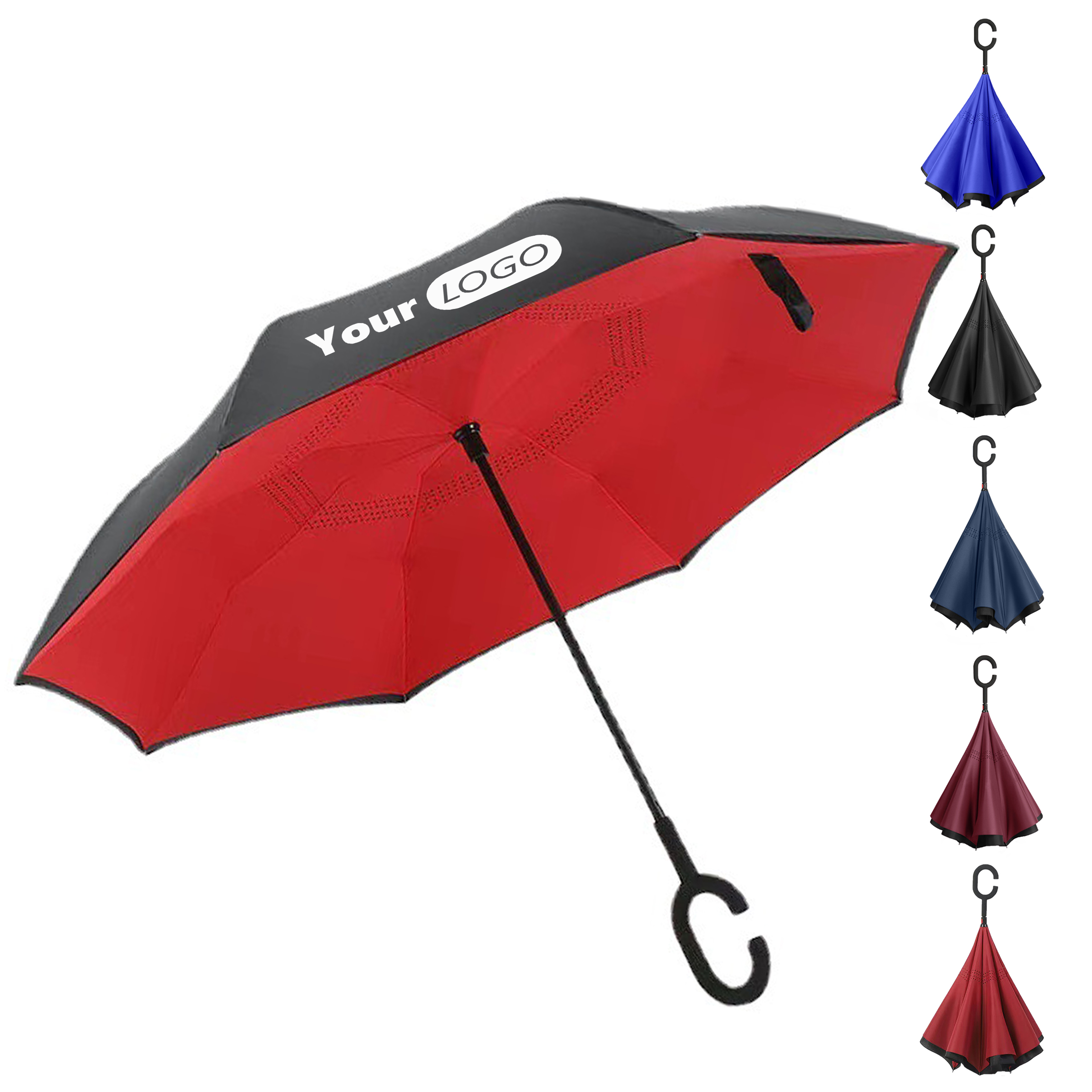 Hands-Free Double Layer Manual Umbrella 7