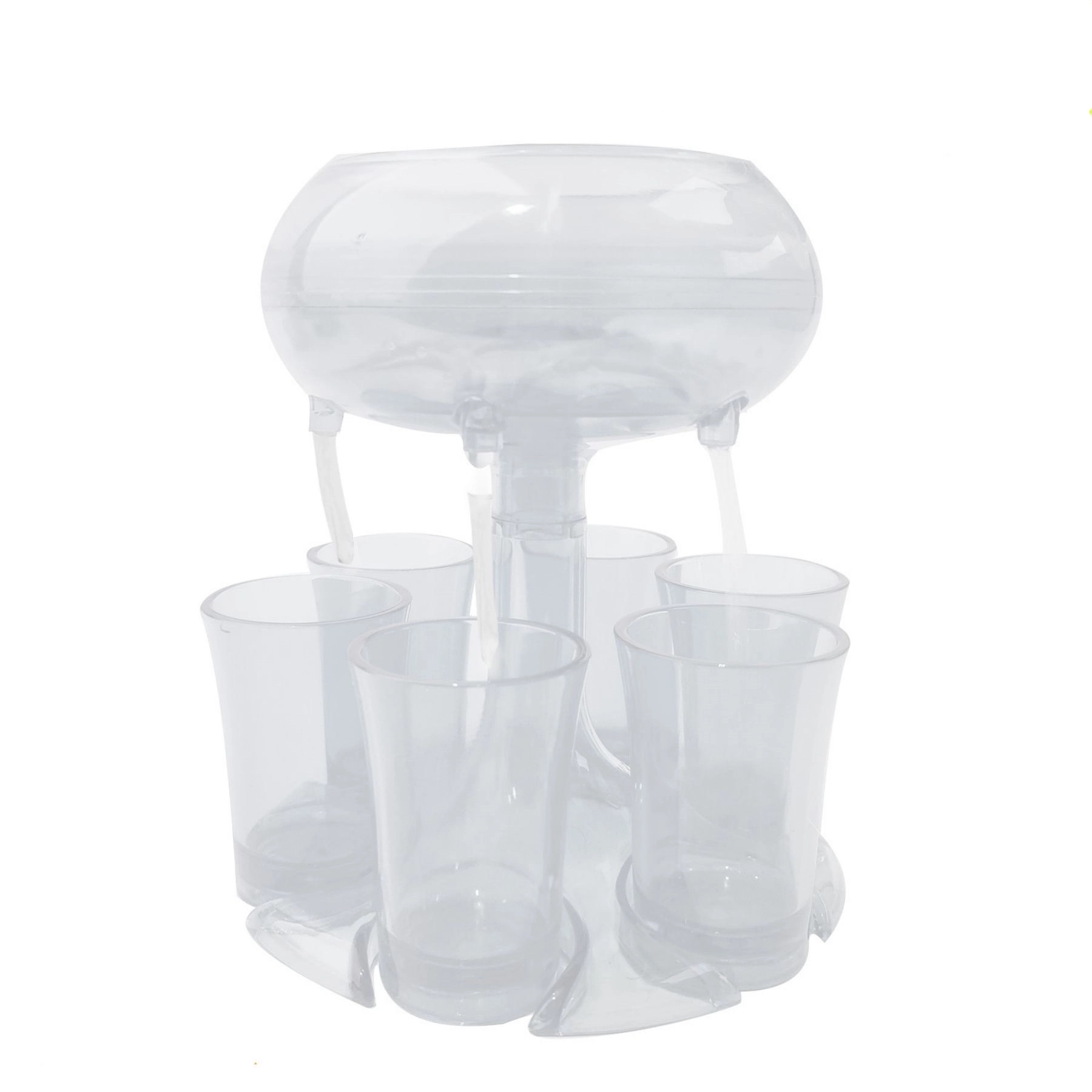 6 Shot Glass Dispenser and Holder Filling Liquids Beverage 3