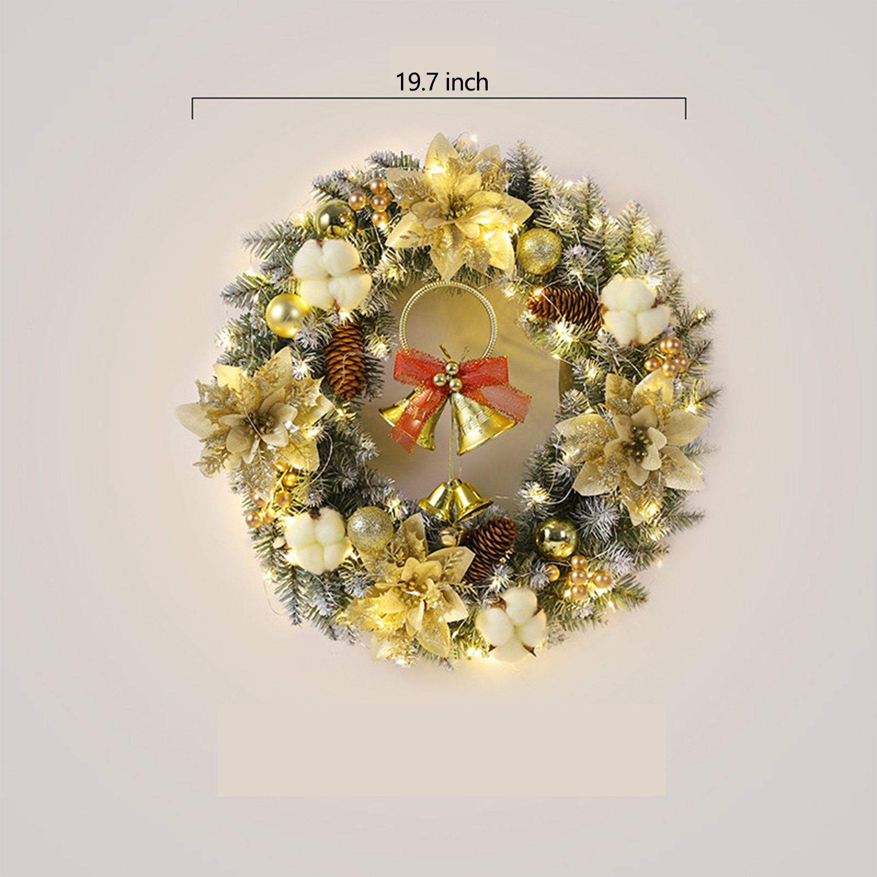 Front Door Lighted Wreath Decorations 5