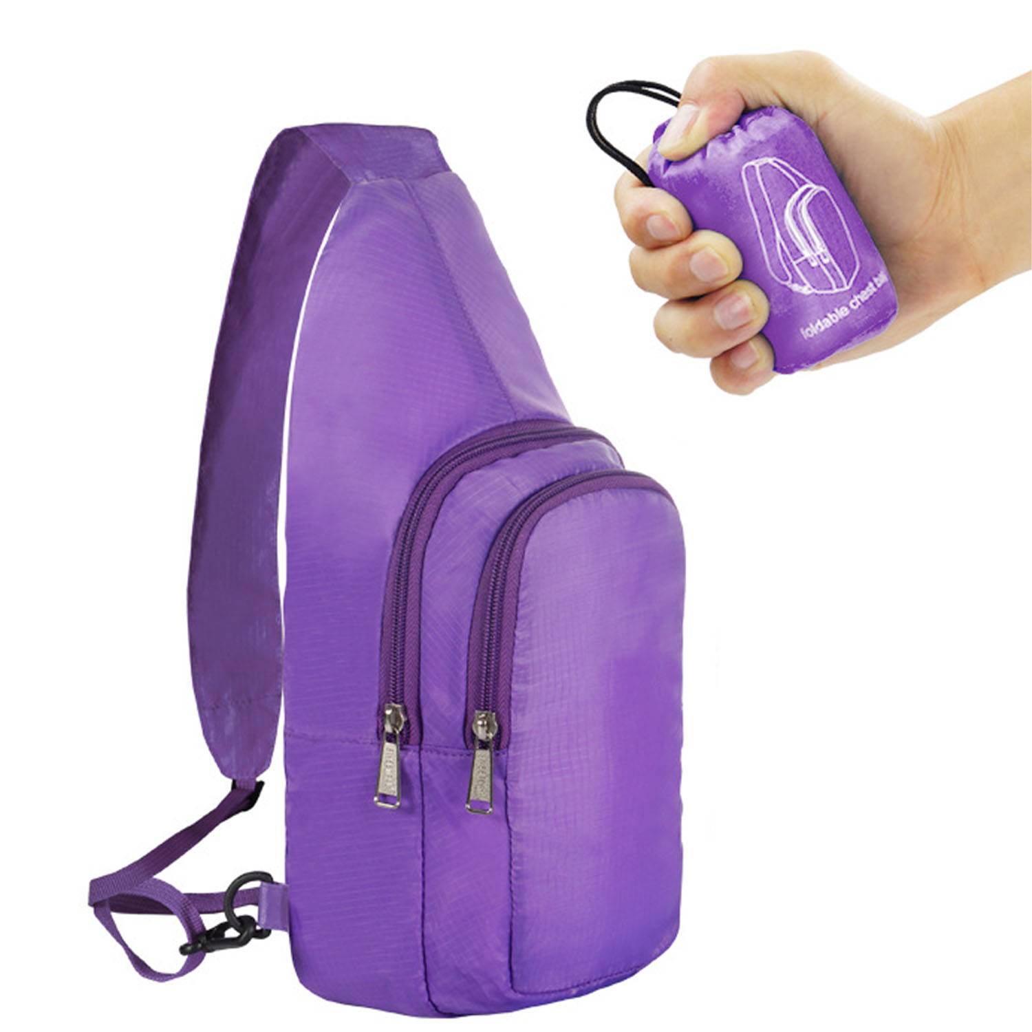Polyester Portable Foldable Chest Sling Bag 6