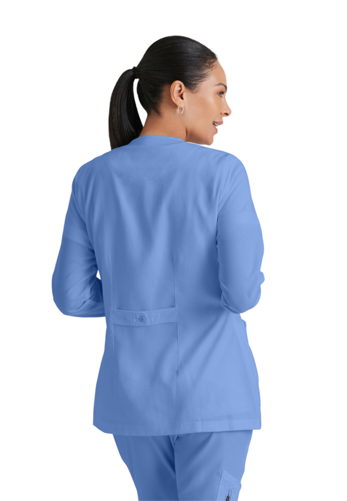 Grey's Anatomy - Classic - Women's Four-Pocket Snap Front Jamie Warm Up Scrub Jacket 1