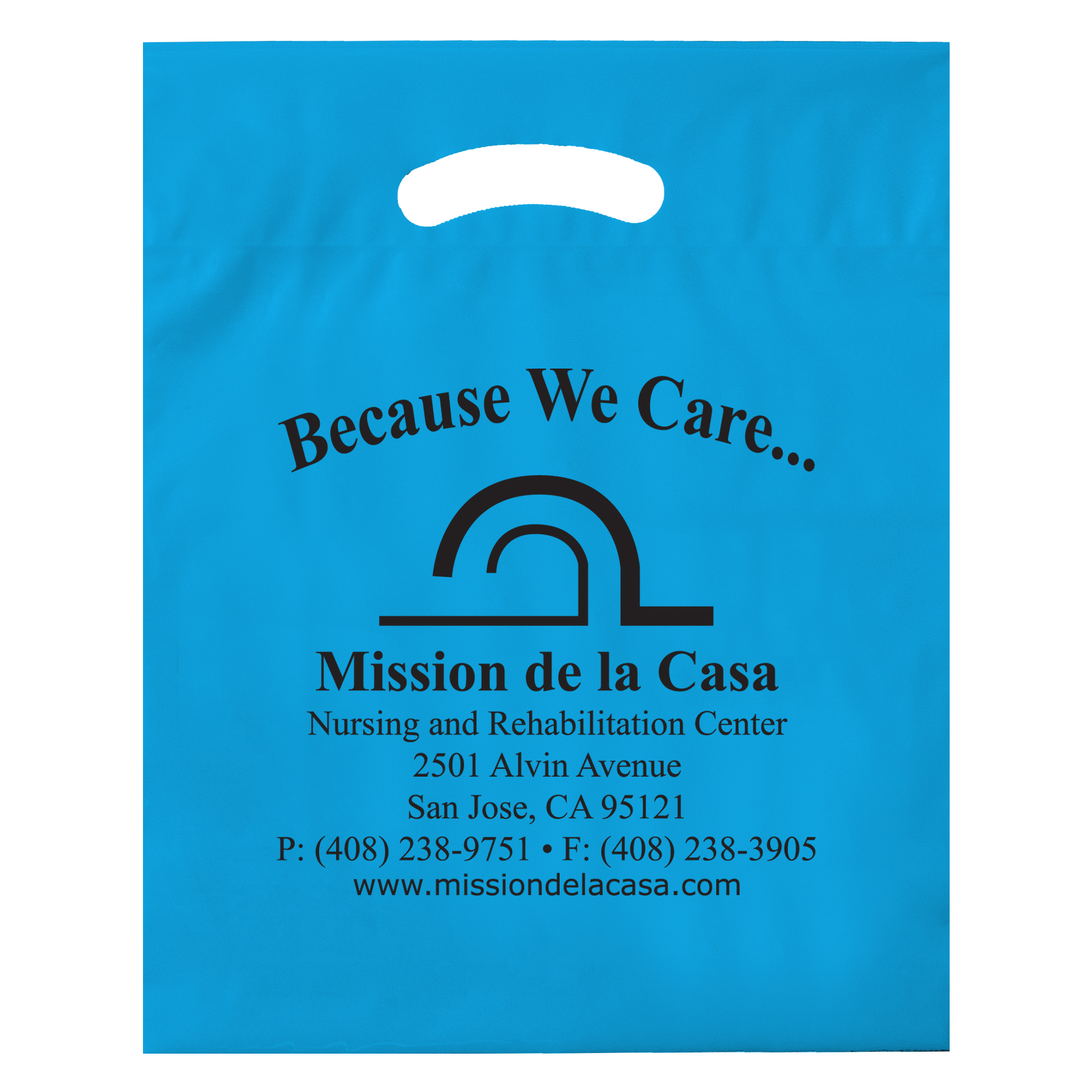 Fold Over Reinforced Die Cut Bag 16