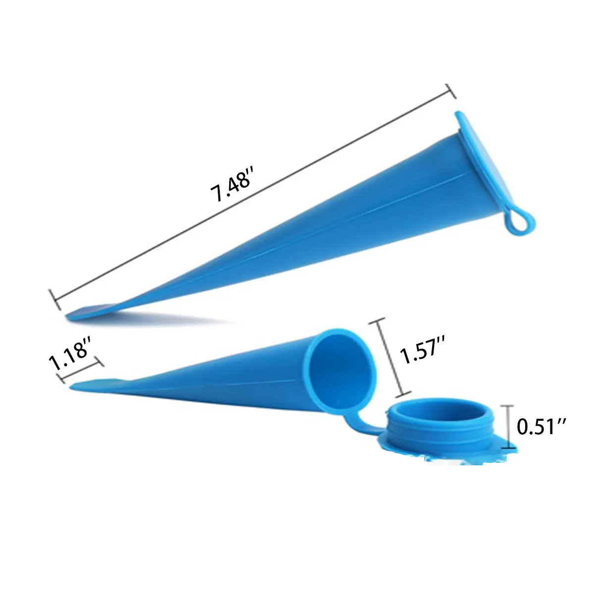 Silicone Ice Cream Pop Mold One-Piece Popsicle Maker Set 7
