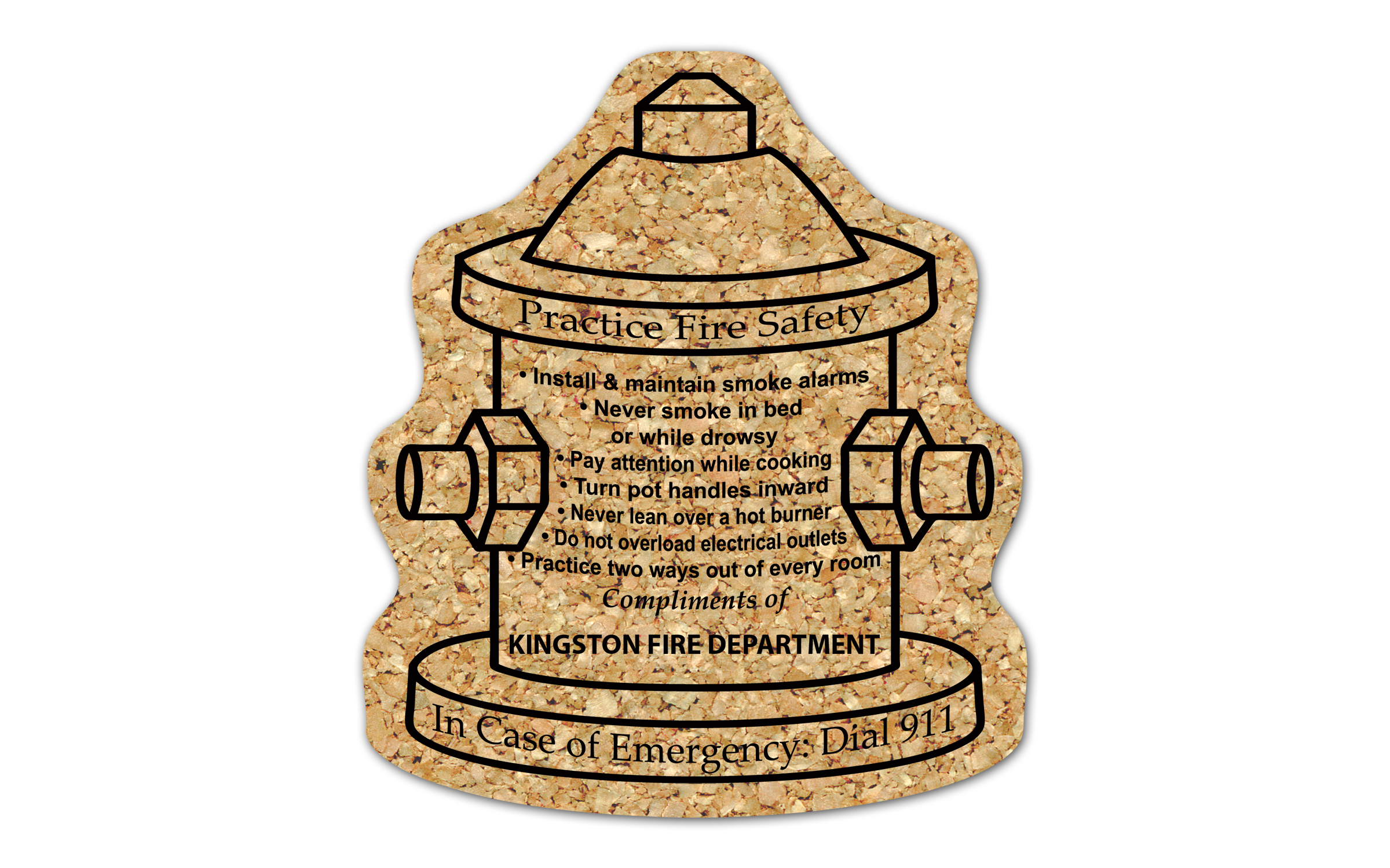 Fire Hydrant Cork Coaster 3