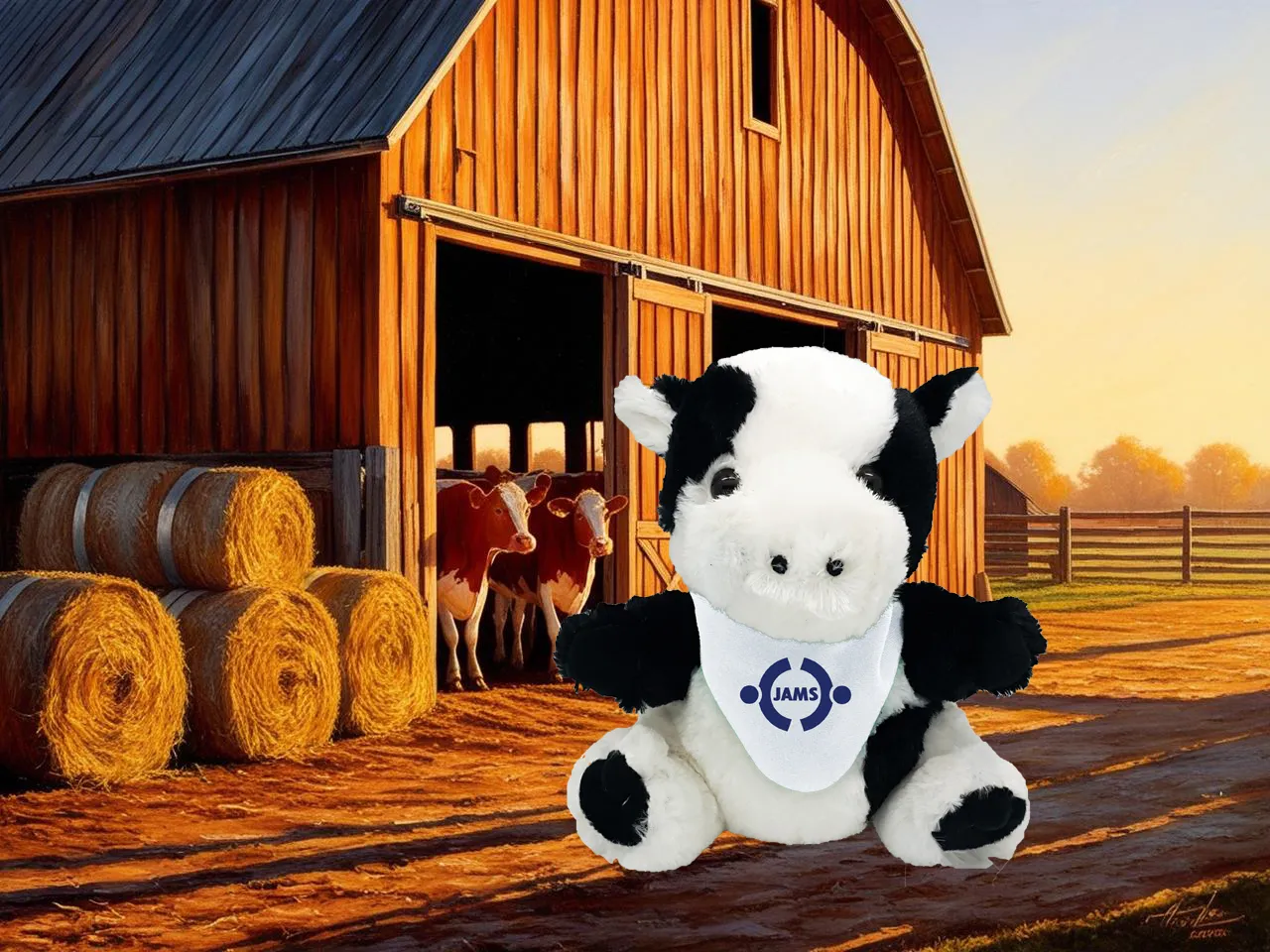 9" Plush Buddy Cow 8