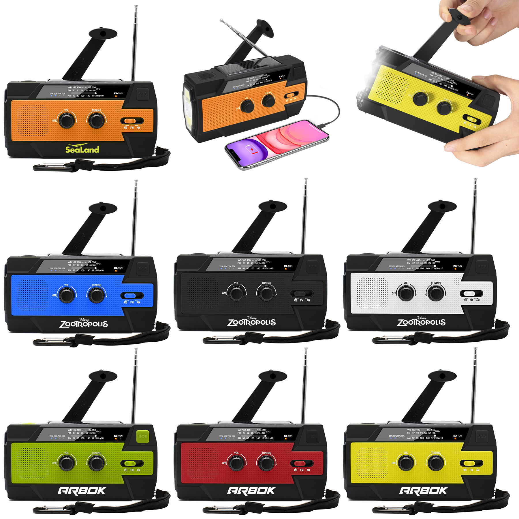 ResQ Emergency Hand Crank Radio – 4000mAh Power Bank, Solar, 1W Flashlight & Motion Sensor Lamp 21