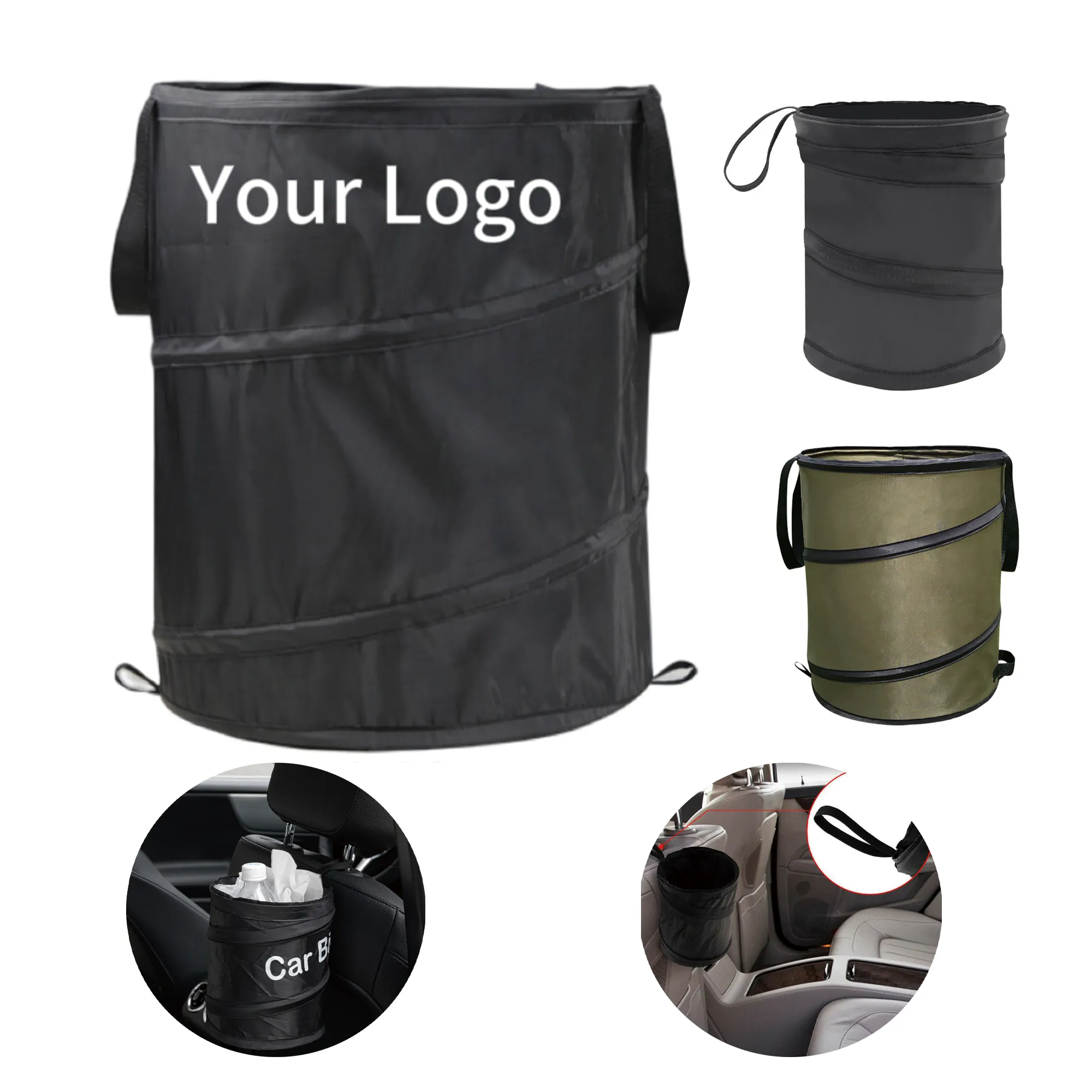 Outdoor Trace-Free Camping Trash Bin Compressible Foldable 1