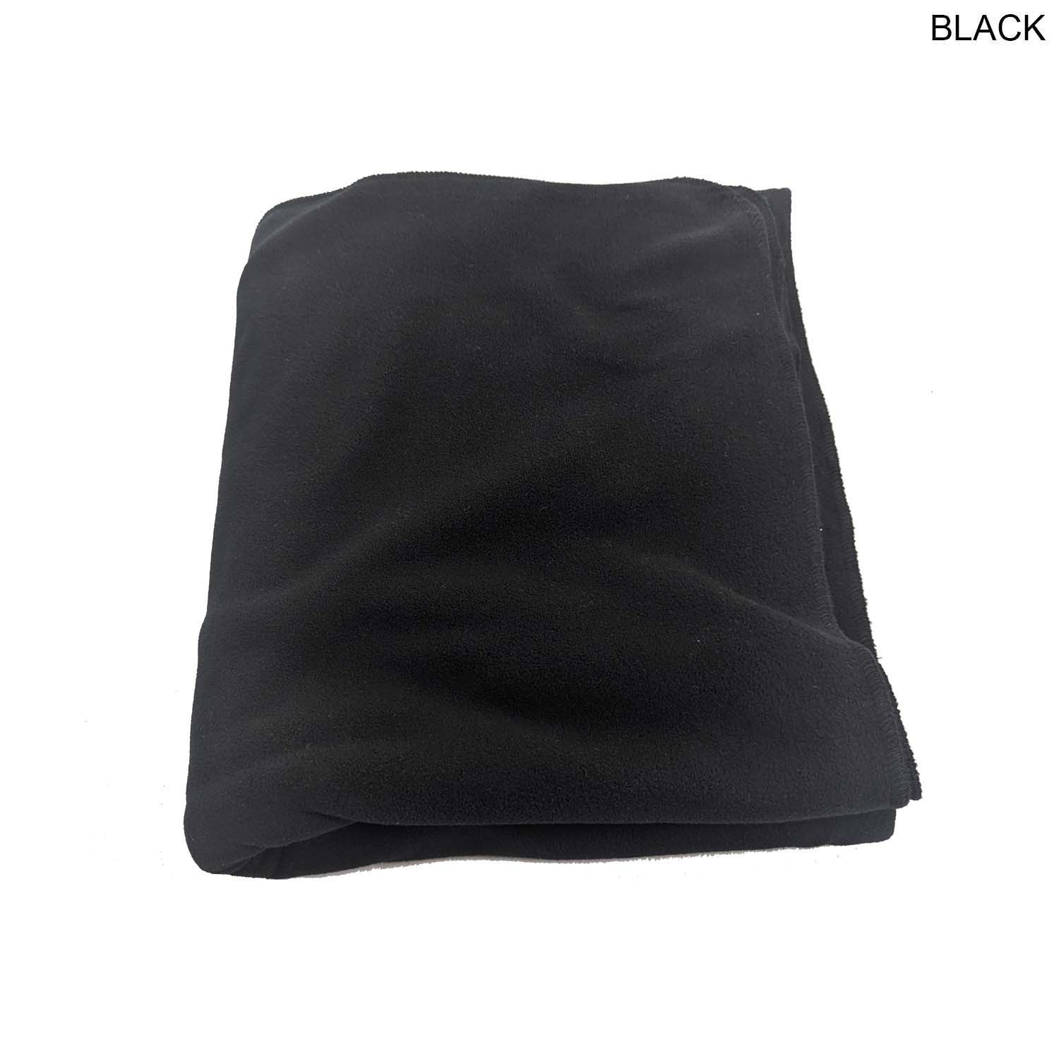 Black Blanket, Size 50"x60", Ultra Soft and Smooth Microfleece Fabric, Blank Only 5