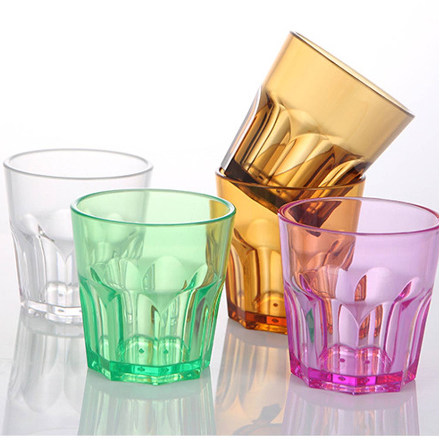 13.5oz Bar KTV Restaurant Plastic Acrylic Octagonal Cup 3