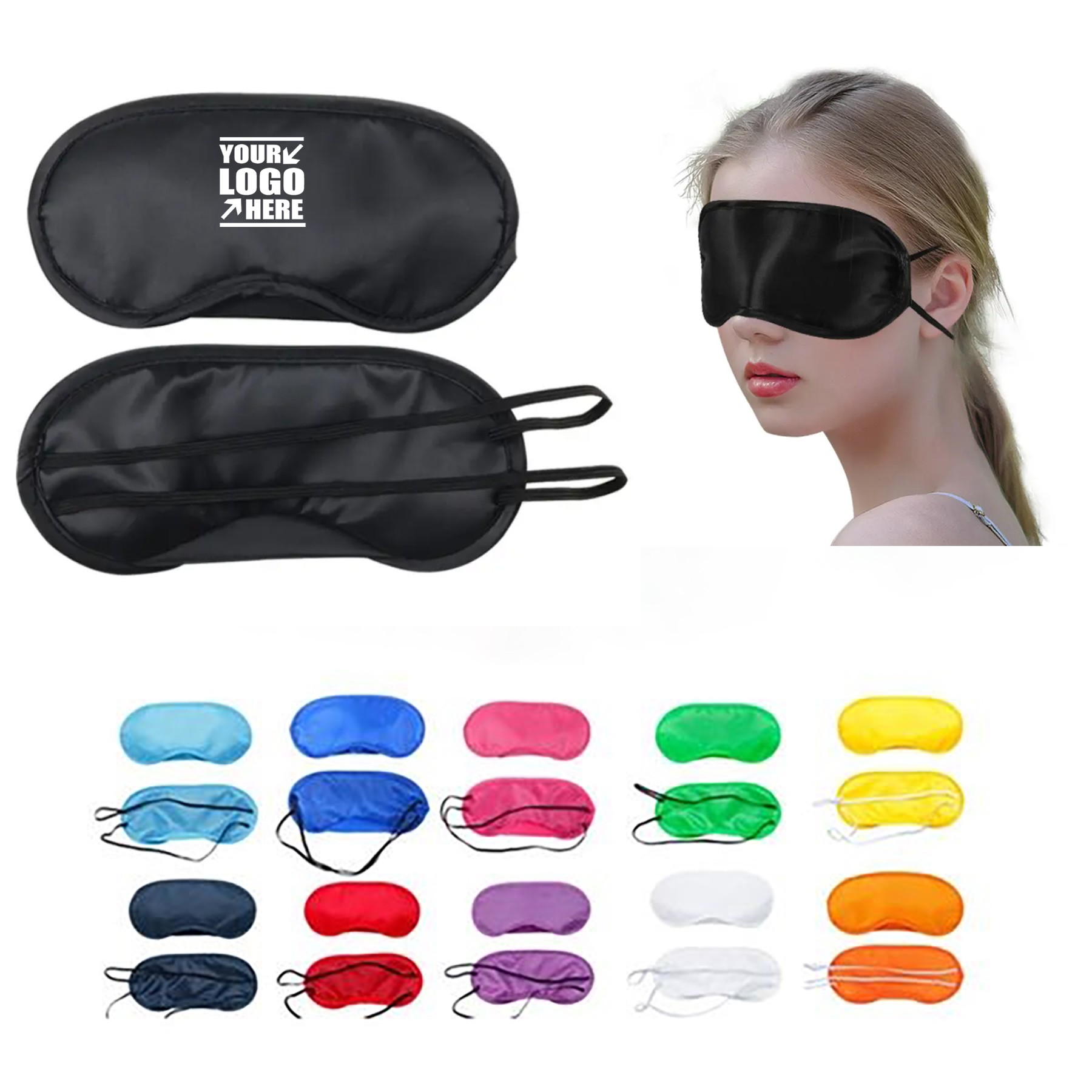 Printed Polyester Sleep Eye Mask