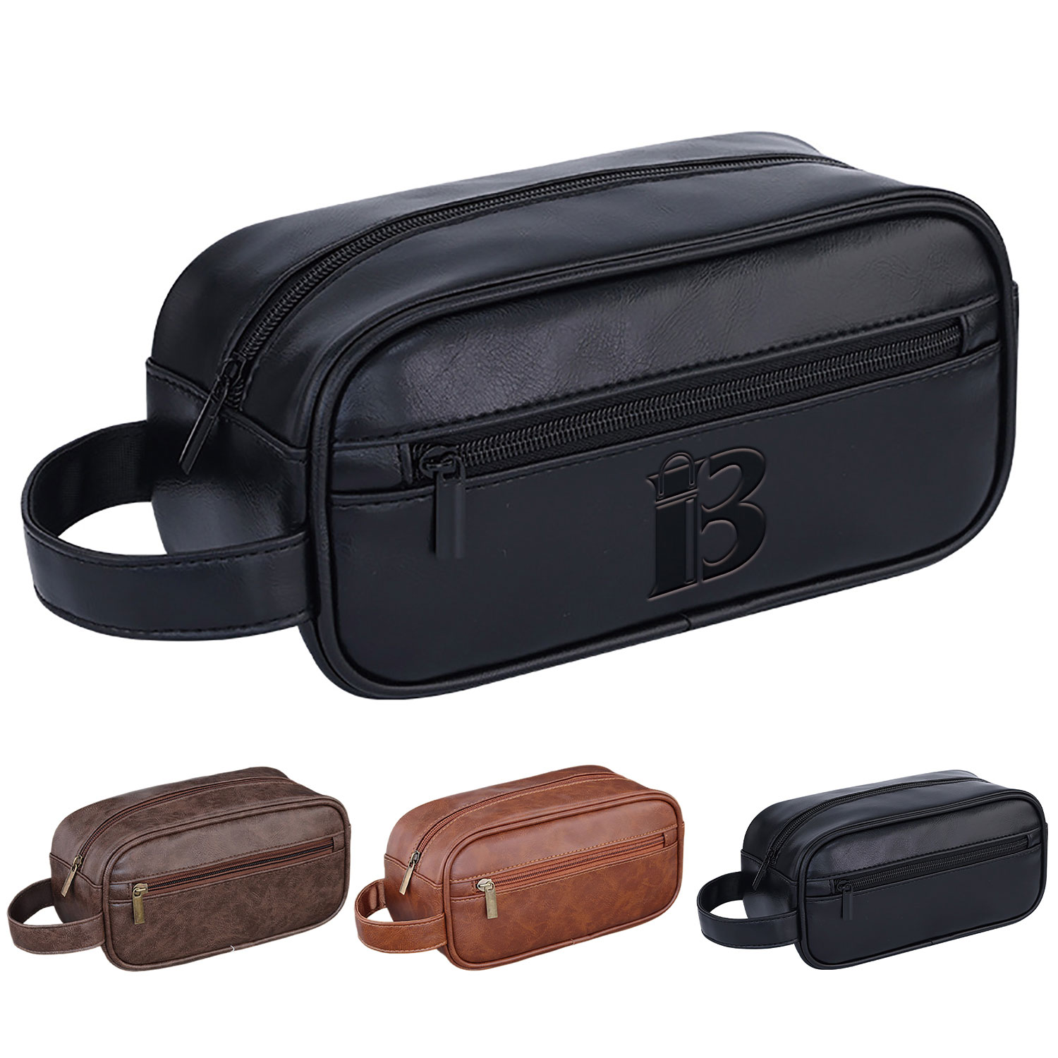 Men's Large Capacity PU Leather Travel Toiletry Bag 1