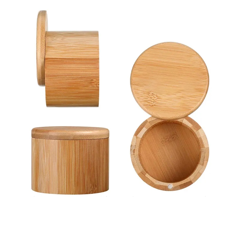Round Bamboo Seasoning Jar 3