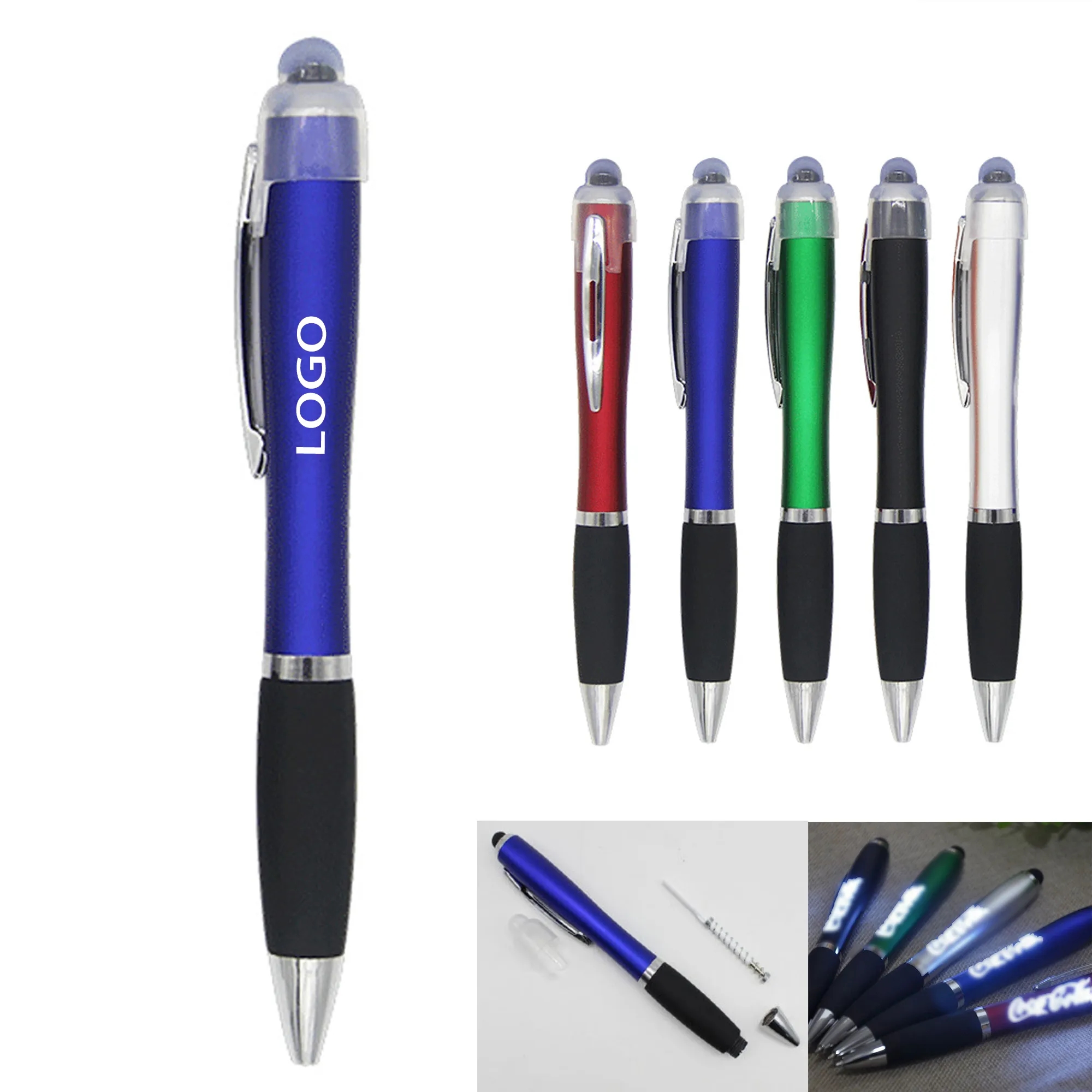 LED Logo Stylus Ballpoint Pen 3