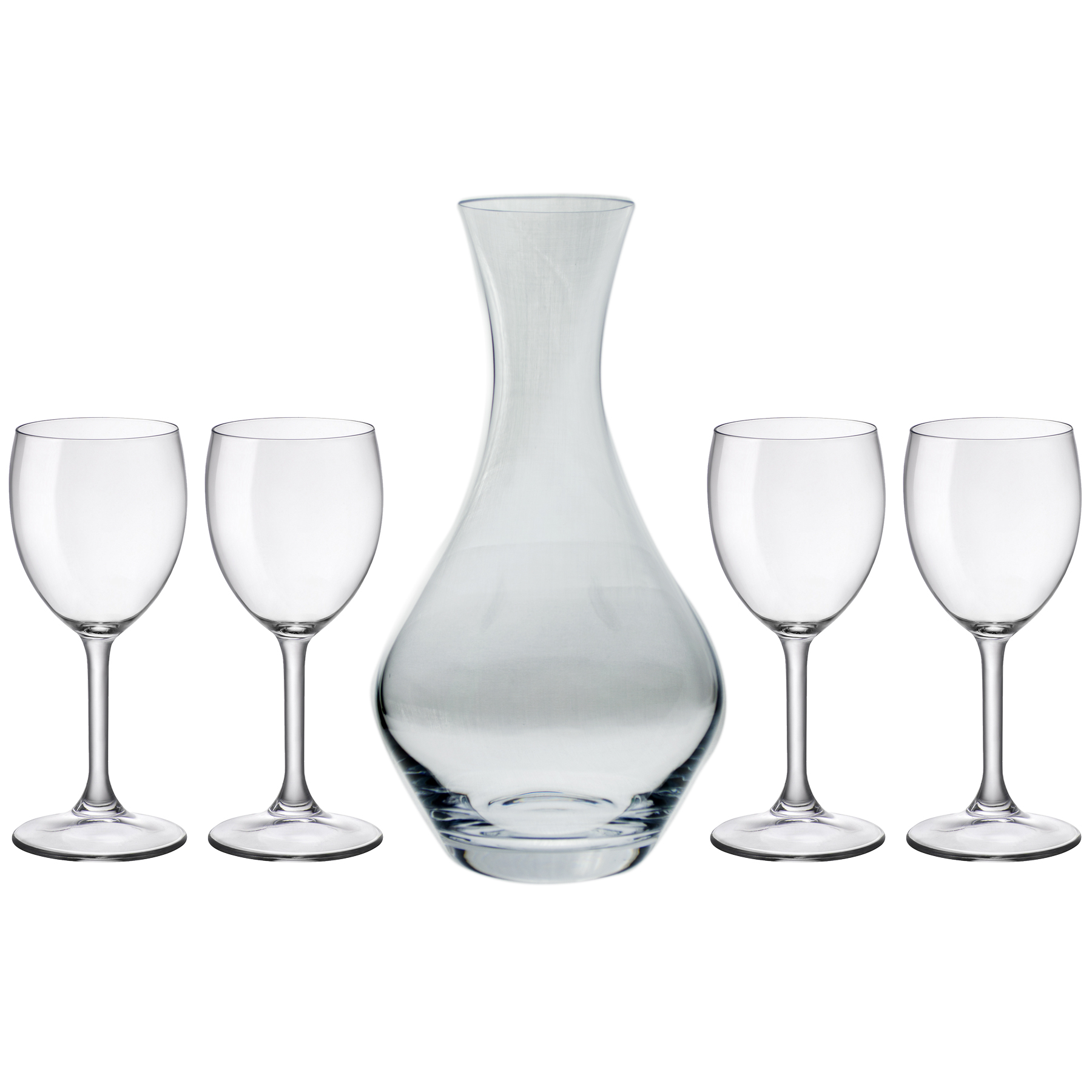 Vino Grande Carafe (40 oz.) with Set of Four (8.5 oz) Park Avenue Wine Glasses (5 Piece Set) 4