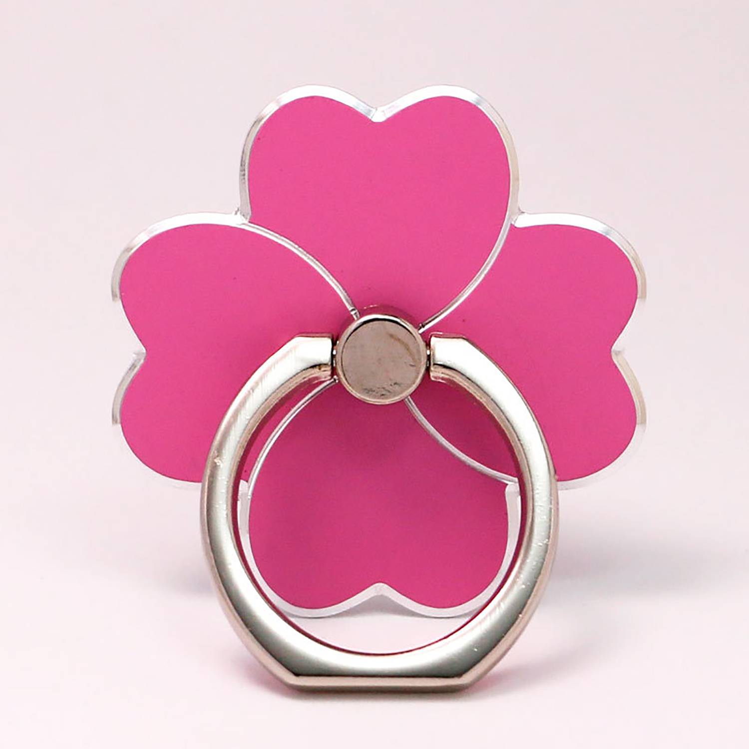 Metal 4-Leaf Clover 360 Degree Rotating Phone Ring Stand 4