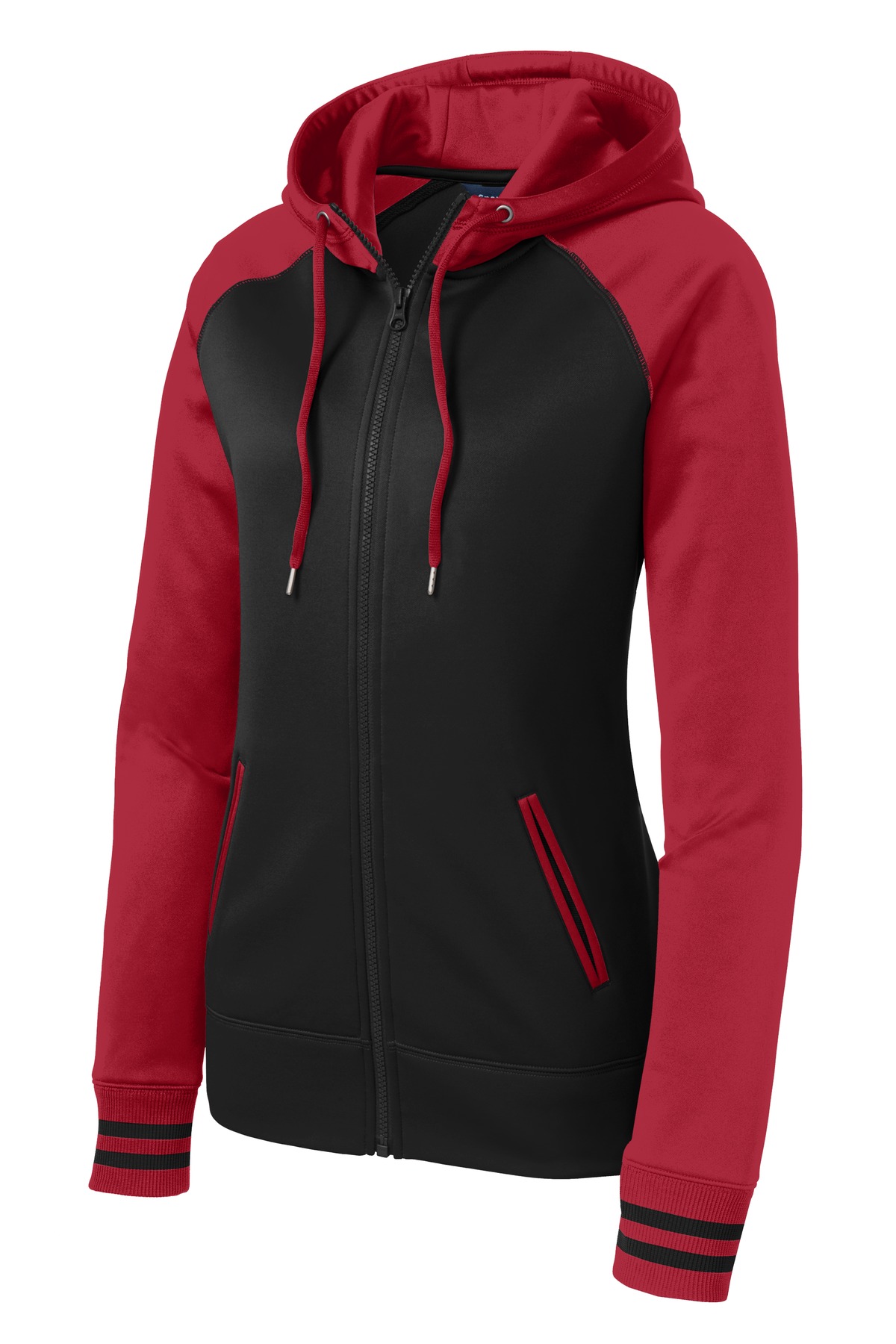 Sport-Tek Women's Sport-Wick Varsity Fleece Full-Zip Hooded Jacket. LST236 16