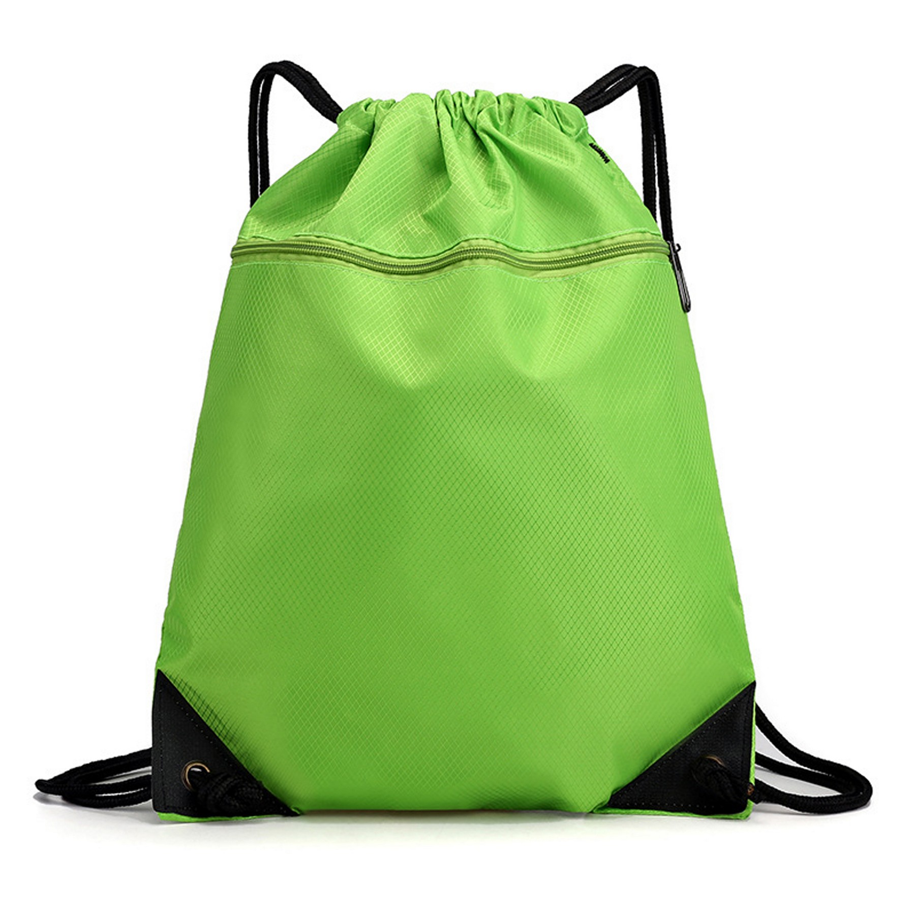 Drawstring Backpack With Zippper Pocket 11