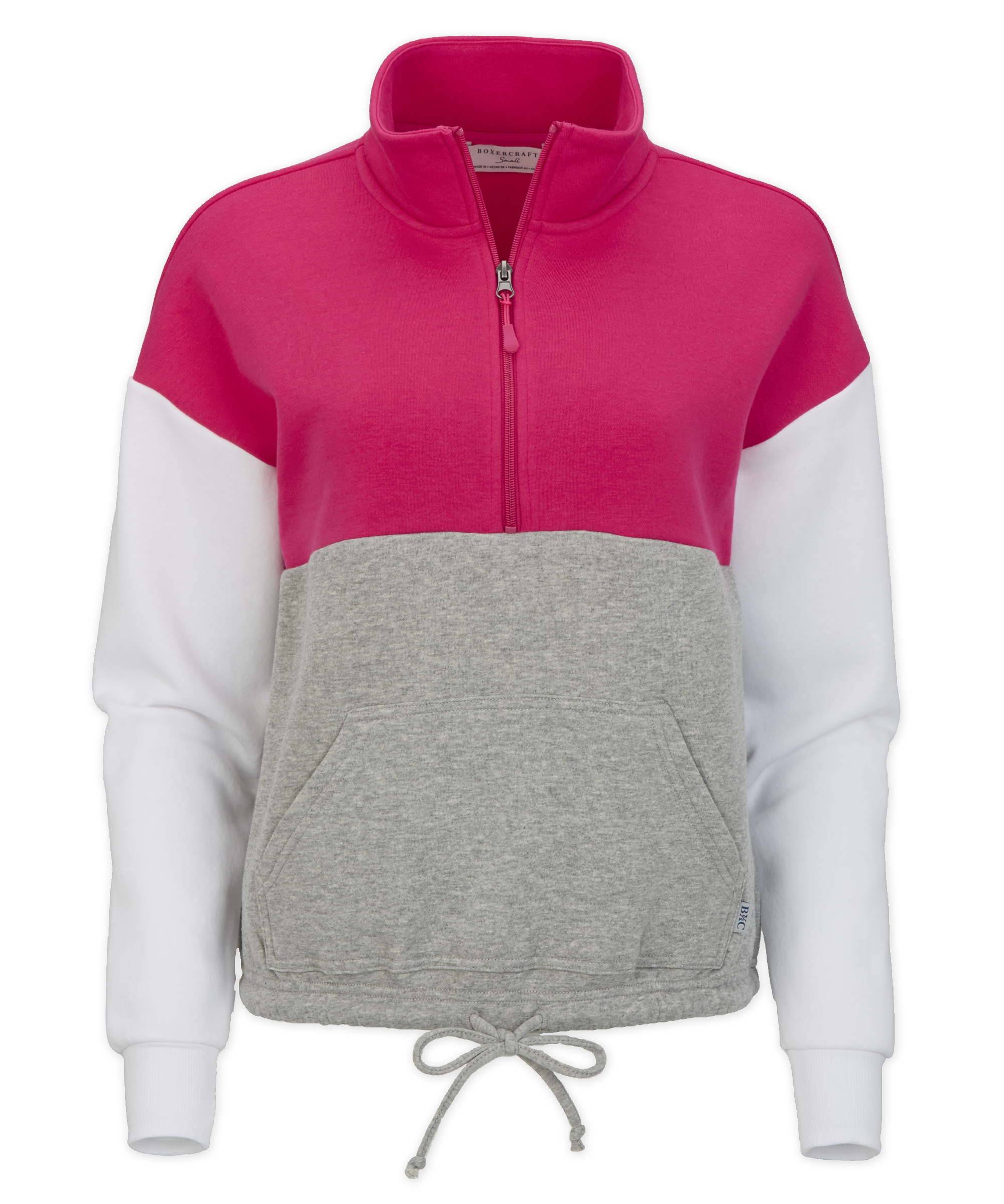 BOXERCRAFT  FLEECE COLORBLOCK QTR ZIP 6