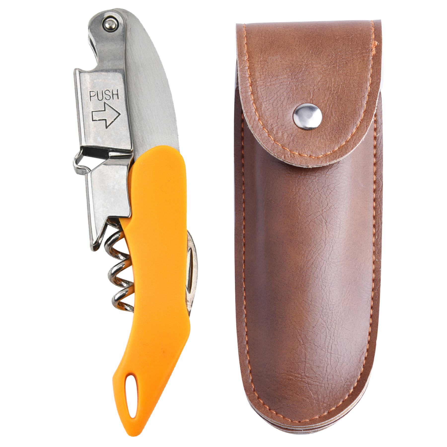 Wine Bottle Opener& Corkscrew Tool With Leather Case 8