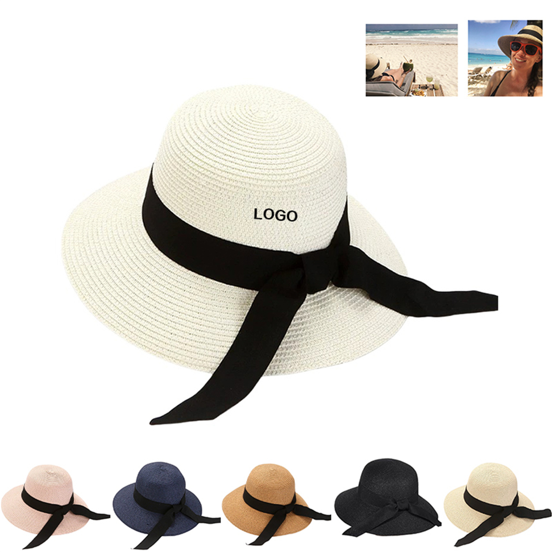 Womens Beach Sun Straw Hat 2