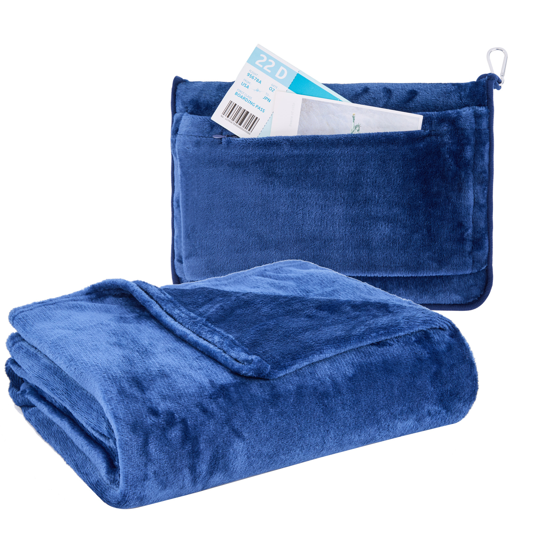 Plush Flannel Travel Blanket & Pillow Combo 1