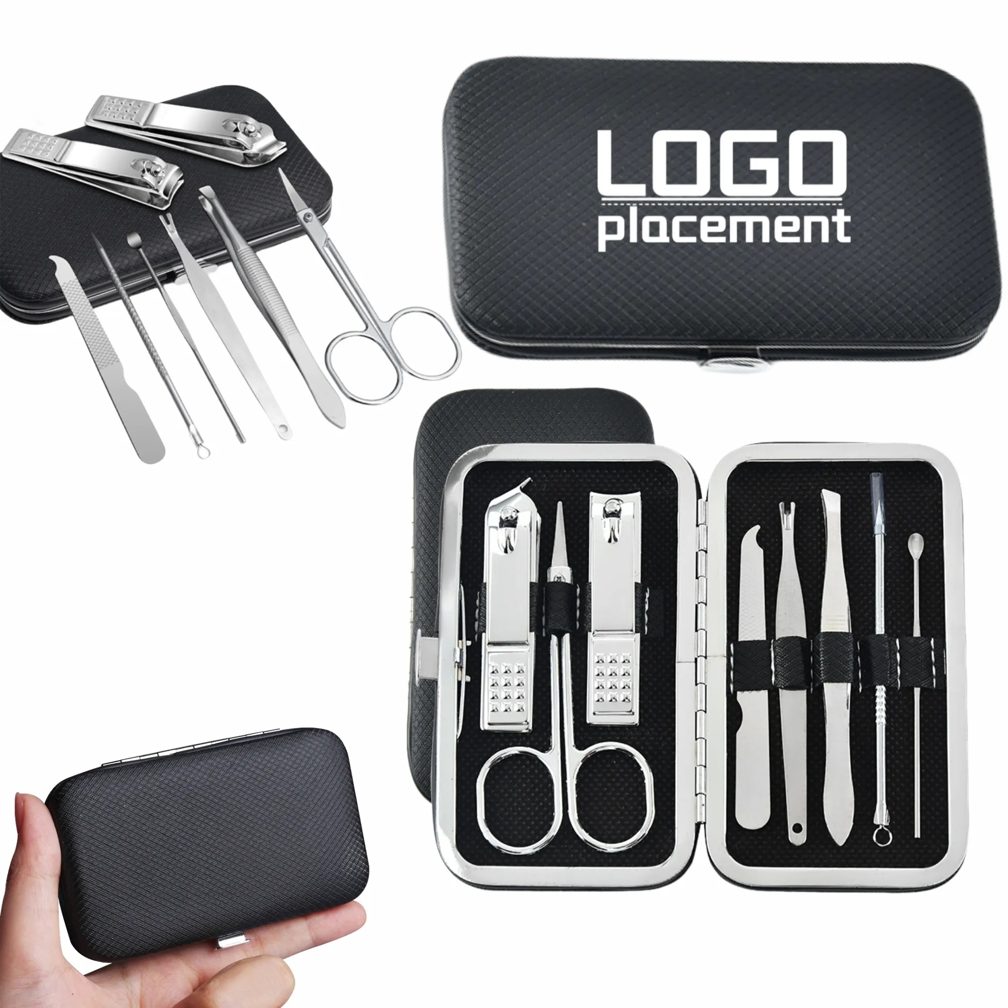 Portable 8-Piece Stainless Steel Nail Care Kit