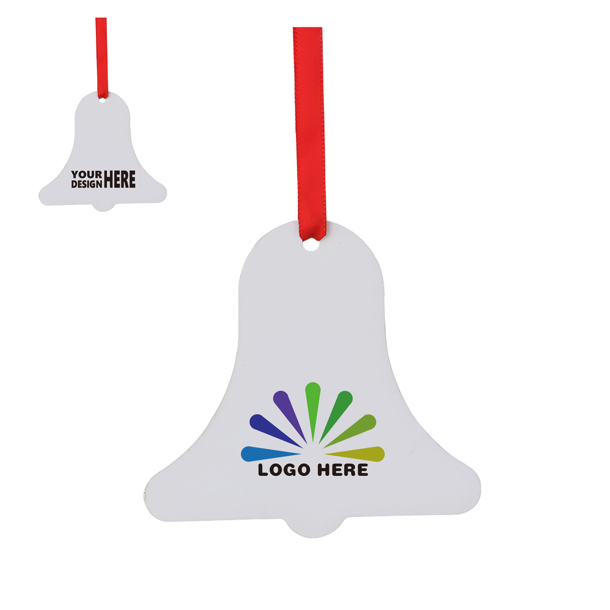 MOQ 50 Bell-Shaped Aluminum Christmas Hanging Ornament 2