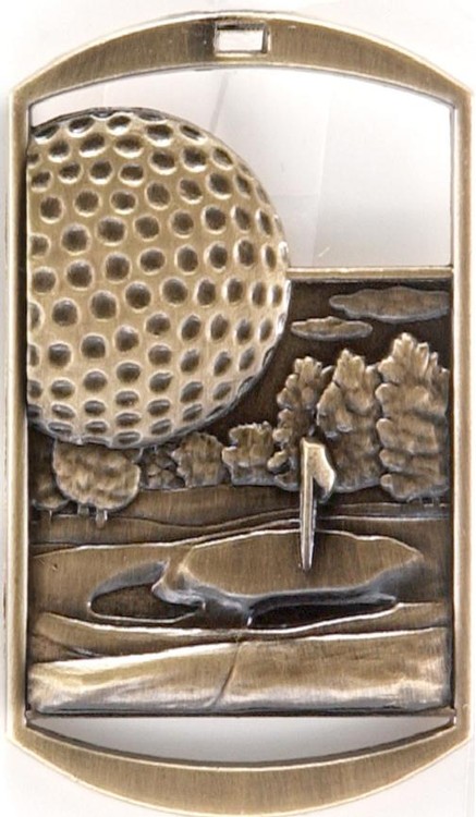 Golf DT Series Medal, 2" tall 2