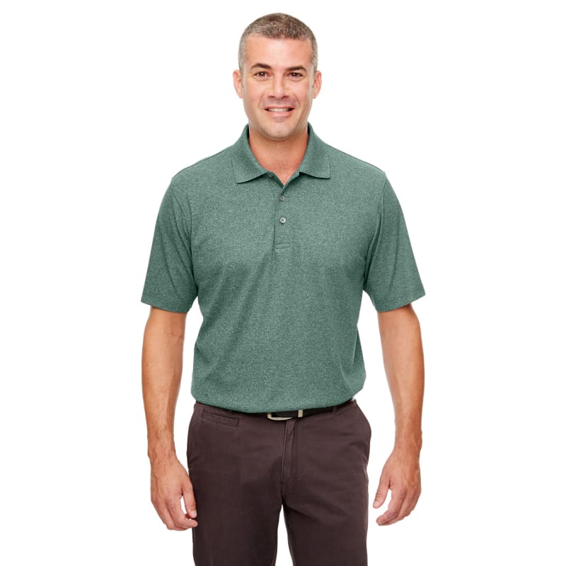 UltraClub Men's Heathered Piqué Polo 3