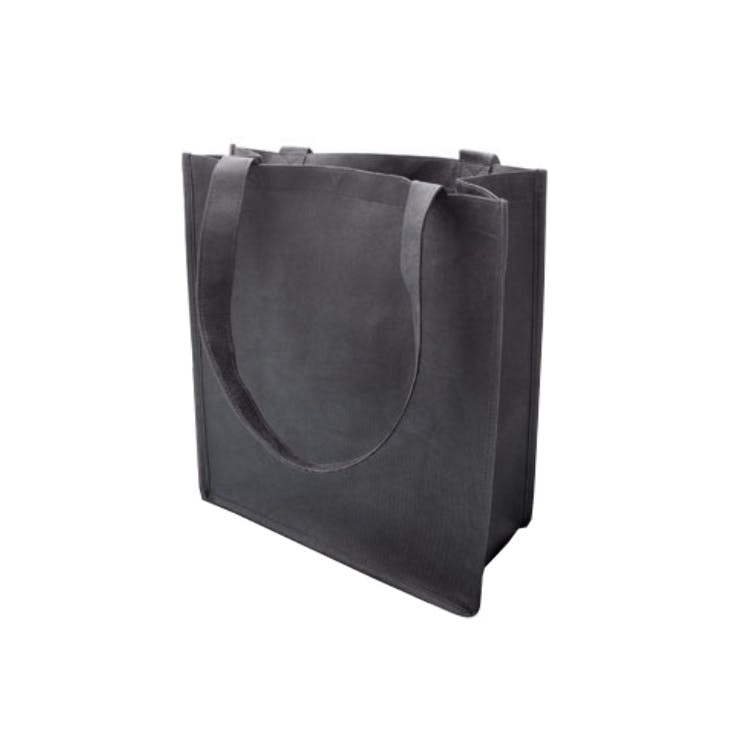 Shopping Totes - Black 100G Non-Woven Poly 1