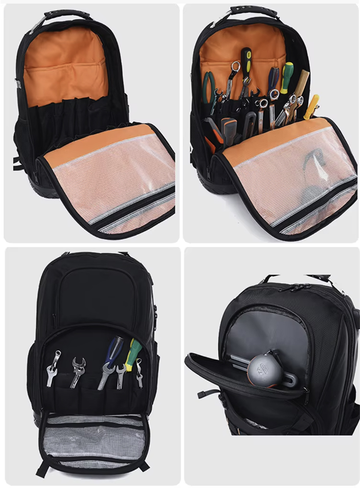 1680D Oxford Backpack USB Electrical Tool Storage 4