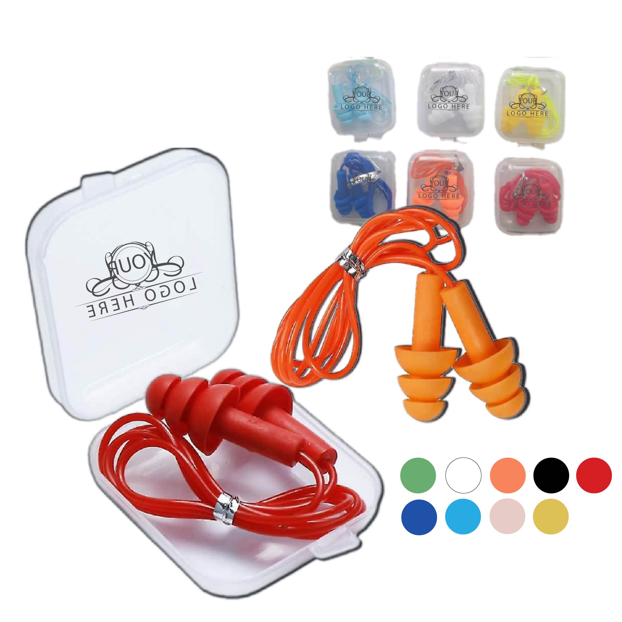Silicone Ear Plugs in Square Case 2